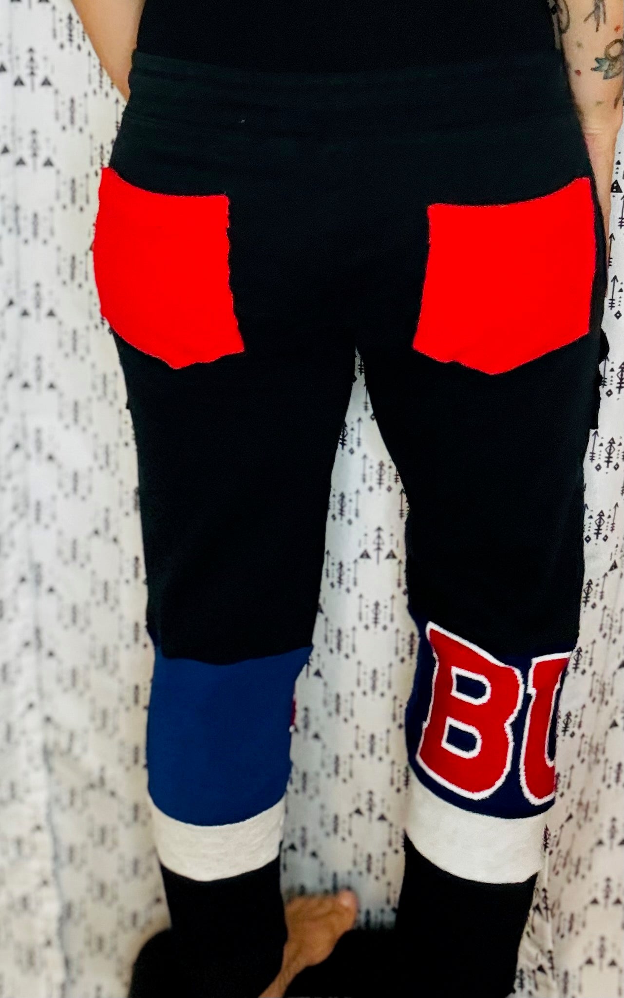 Red, Blue, & Black Buffalo Joggers Size- Unisex S/M