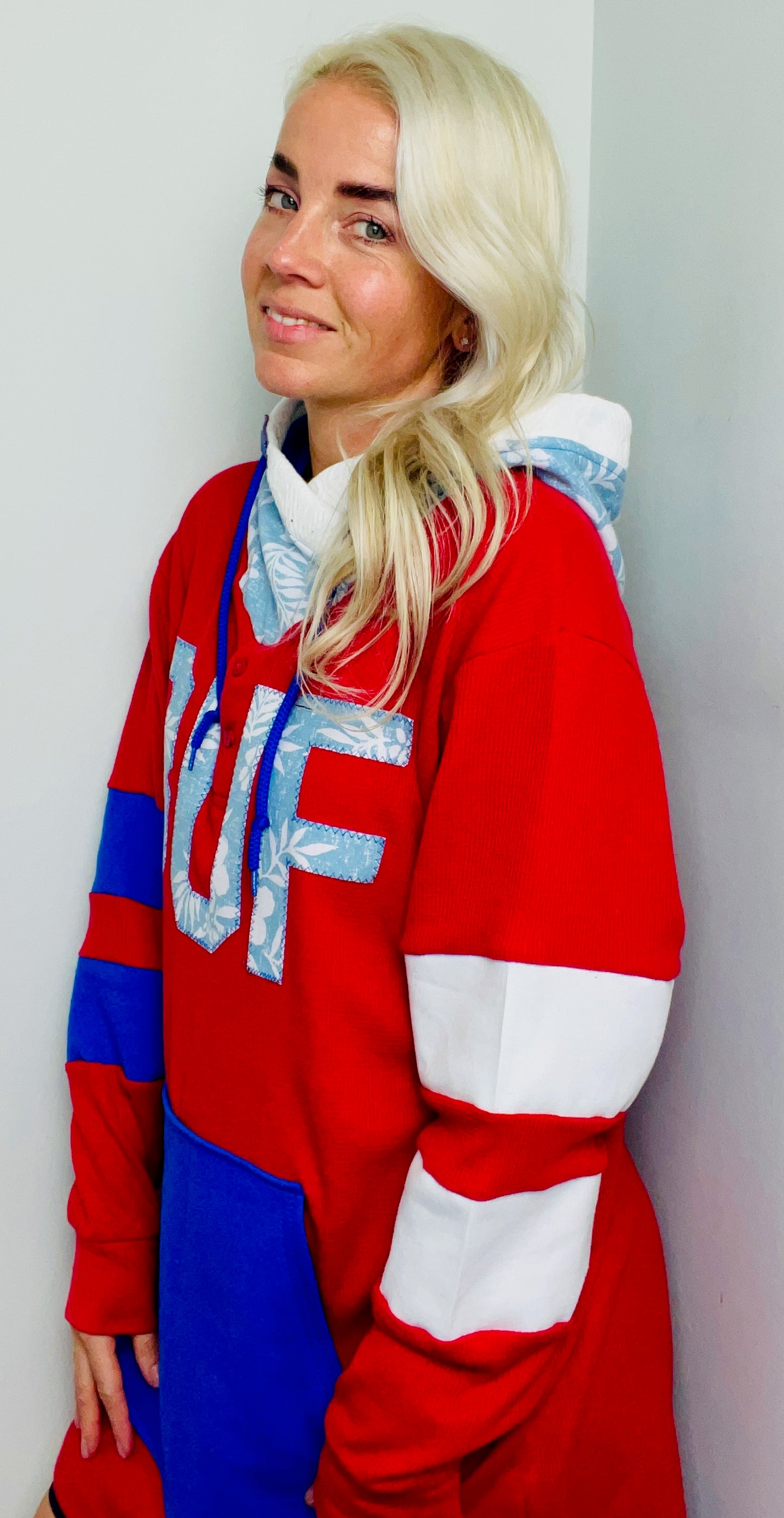 Red Hawaiian BUF Hoodie Size- Unisex L/XL