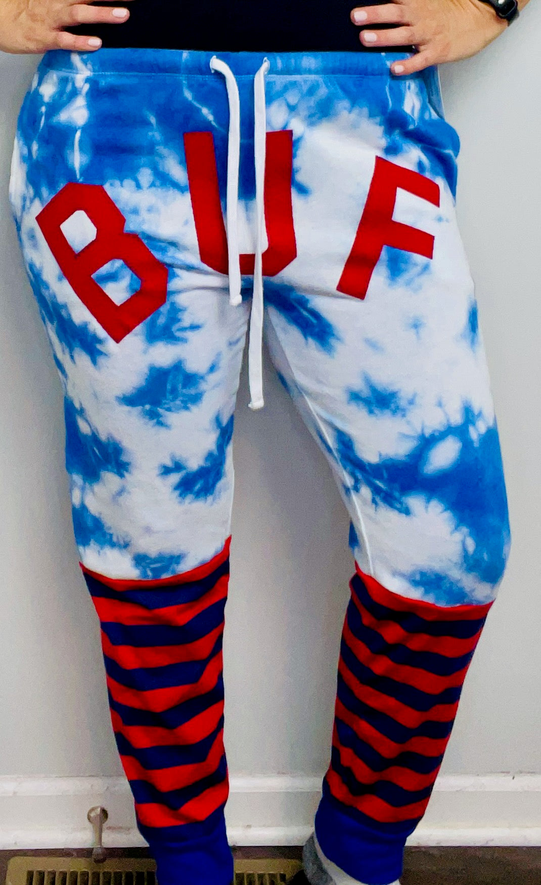 Blue Tie-Dye BUF Joggers Size- Unisex XS/S