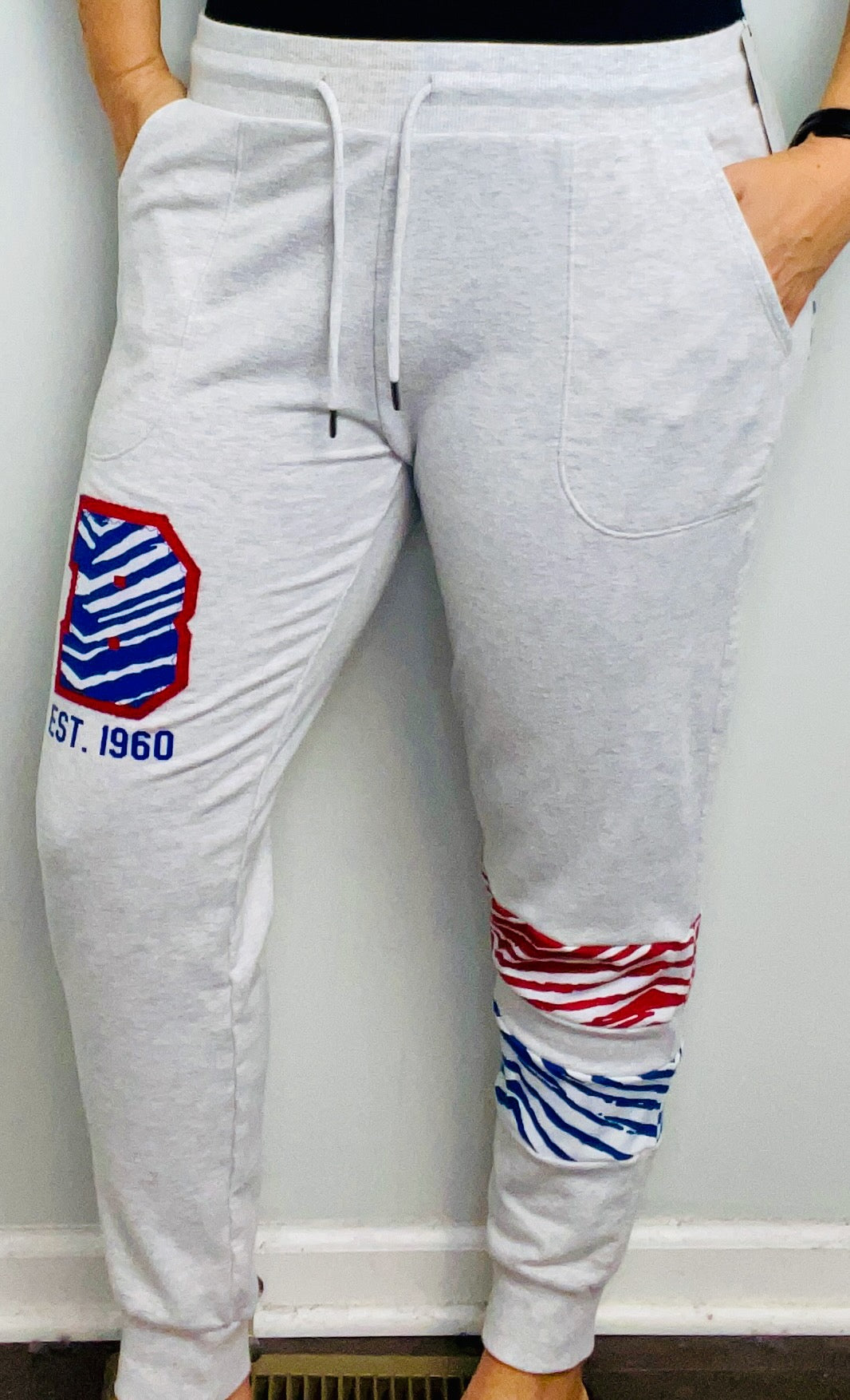 Light Grey Zubaz Buffalo Joggers Size- Unisex S/M