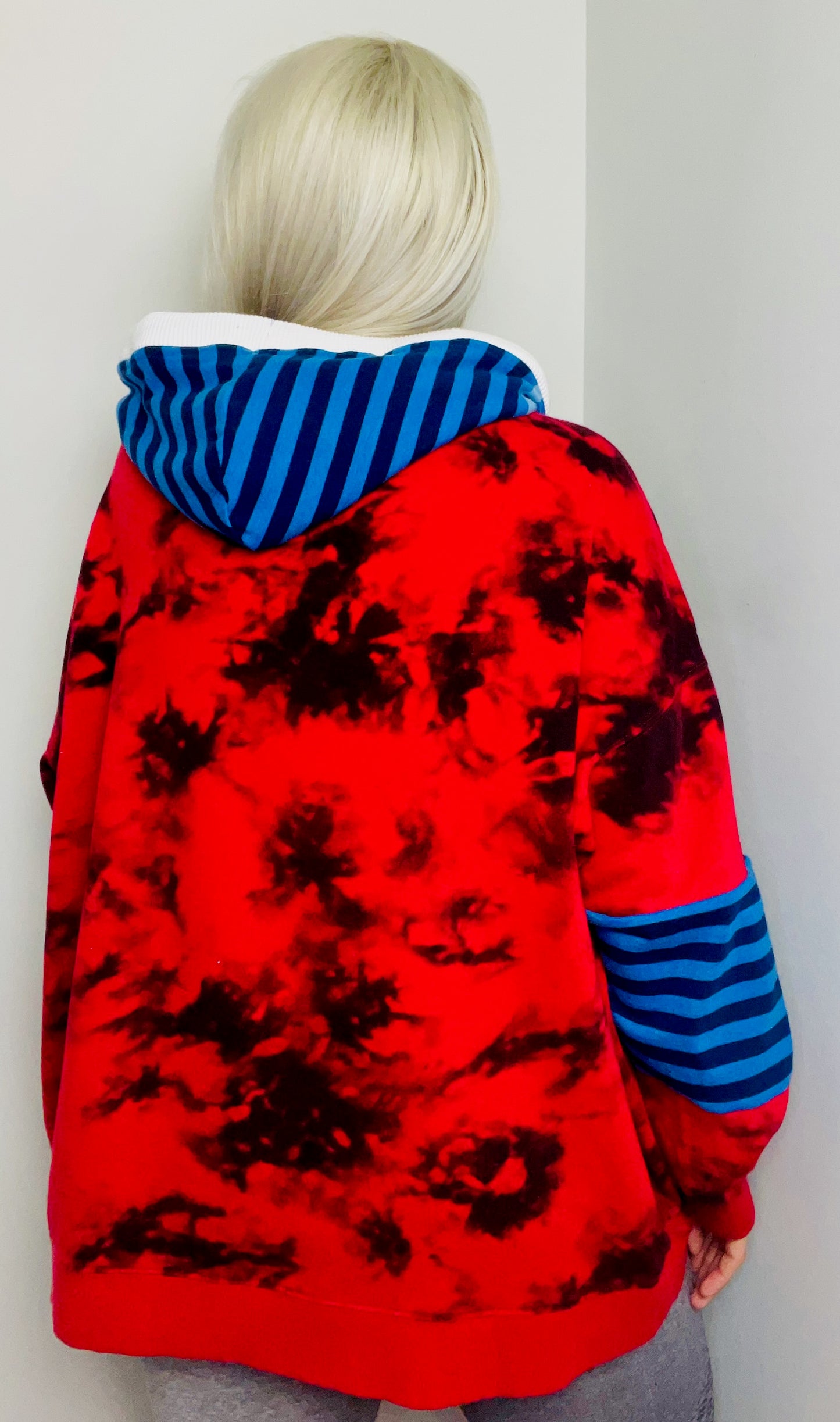 Red Tie-Dye BUF Hoodie Size- Unisex XL/2X