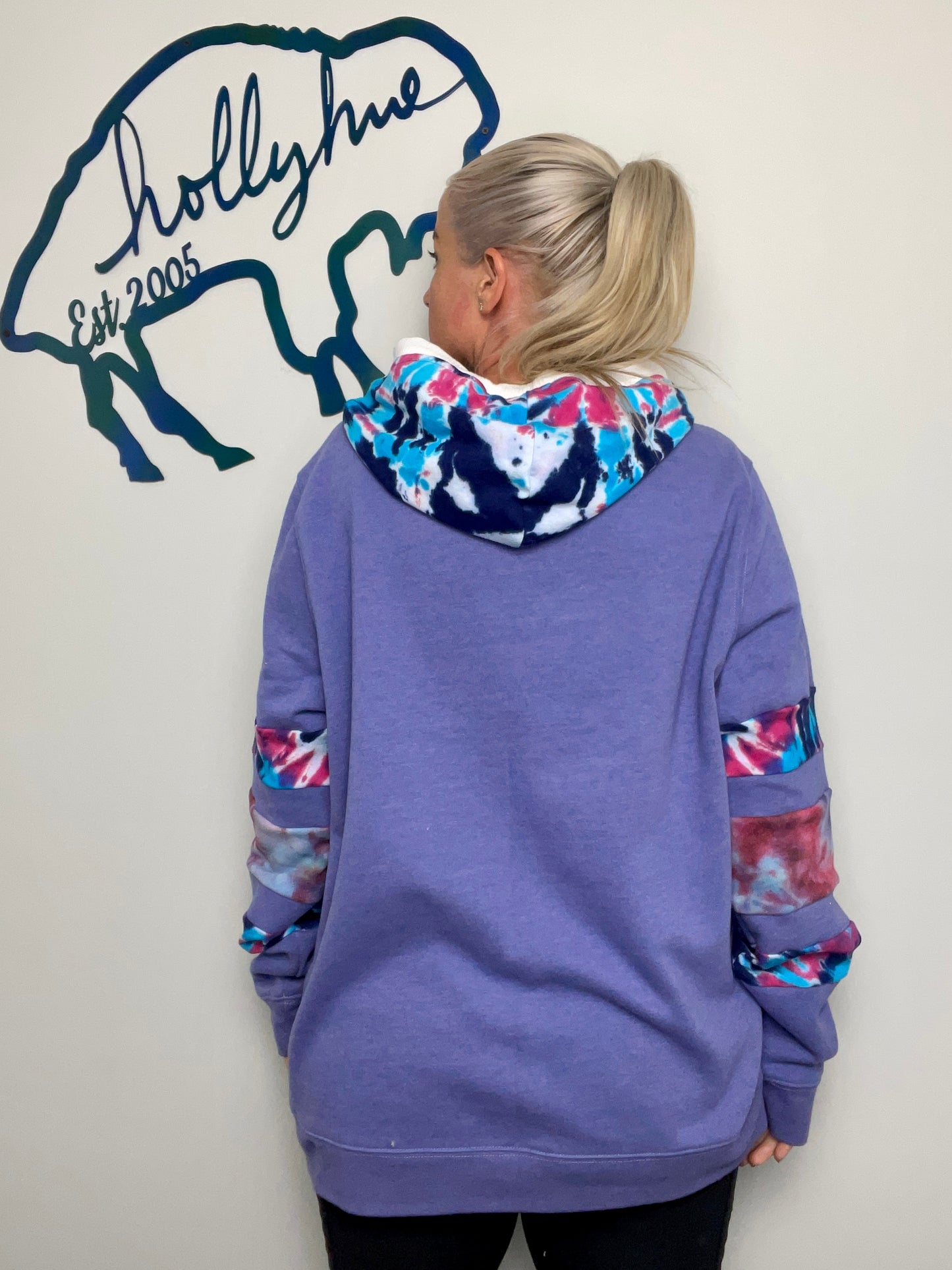 Indigo Love Tie-dye Hoodie Size- Women’s L/XL