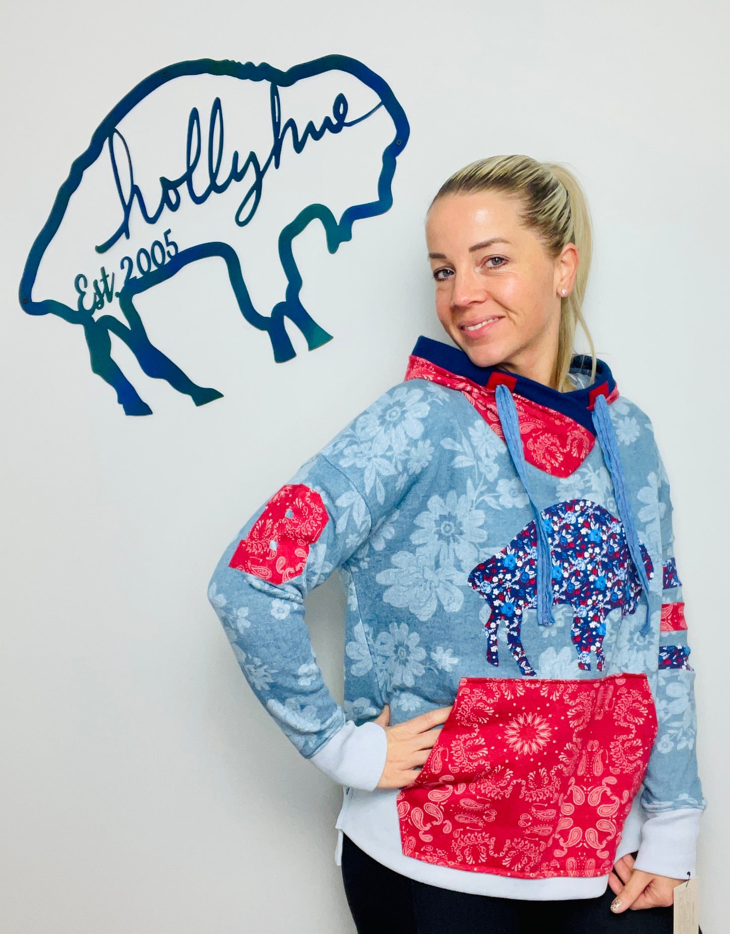 Vintage Floral Americana BUF Hoodie Size- Women's M/L