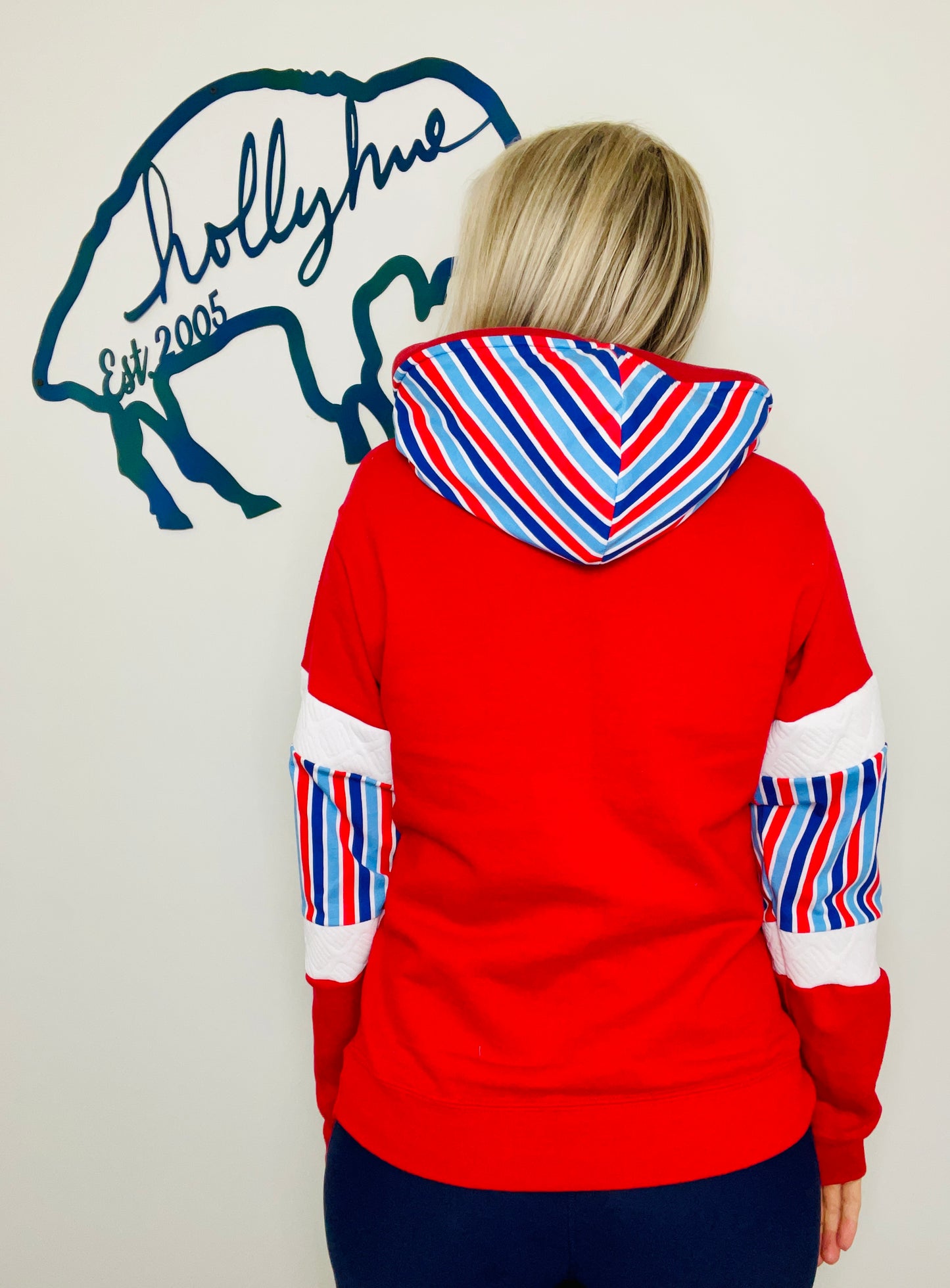 Red Bomb-Pop BUF Hoodie Size- Unisex S/M