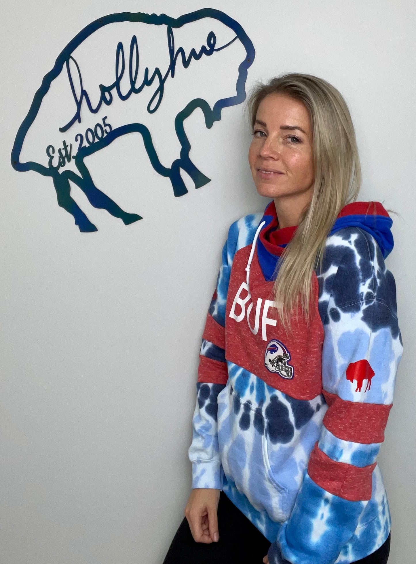 Spiral Meets Color-Block Hoodie Size- Women's S/M