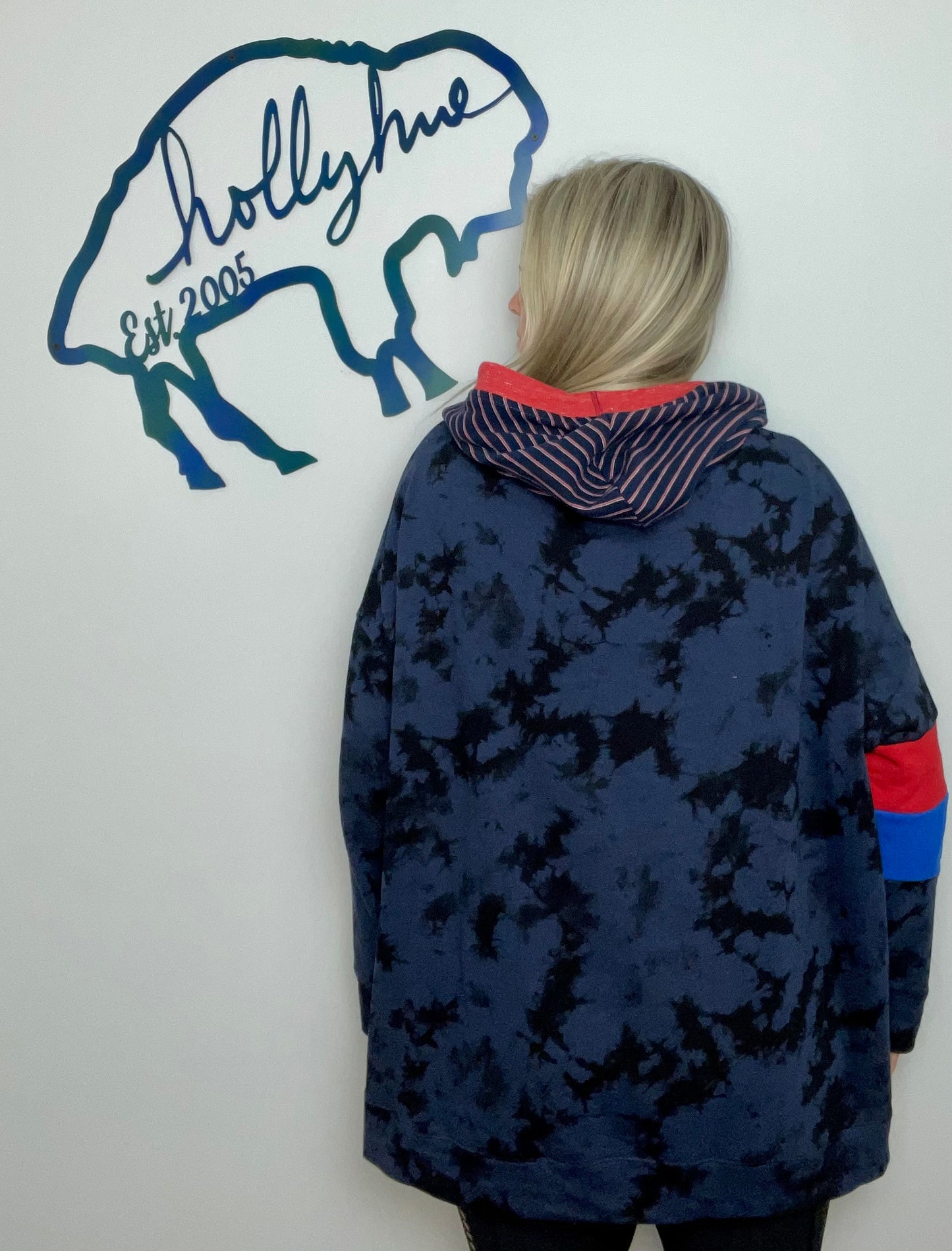 Dark Blue TieDye Hoodie Size-Women’s 2X