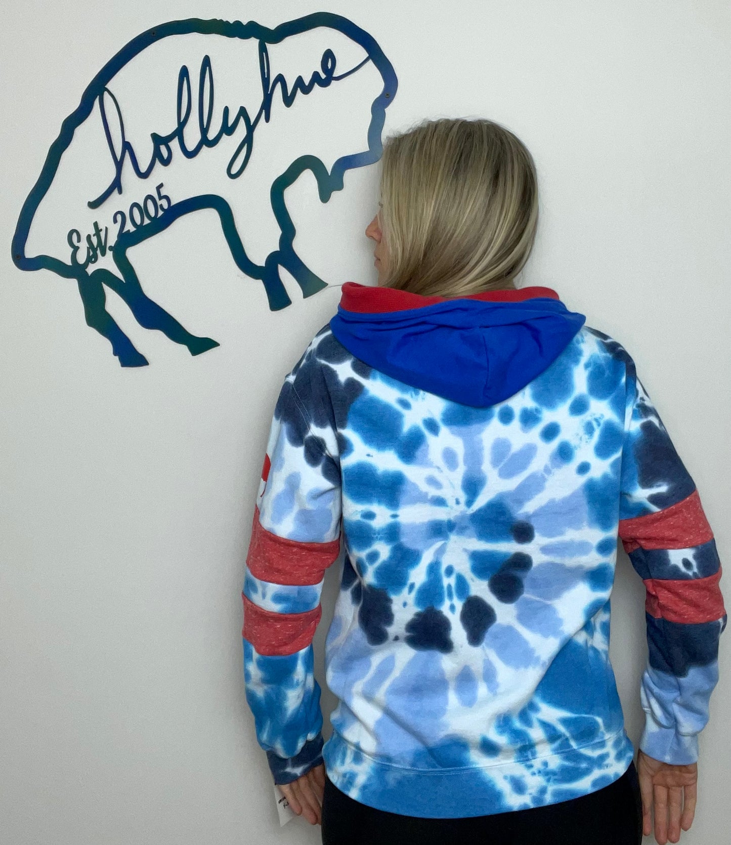 Spiral Meets Color-Block Hoodie Size- Women's S/M