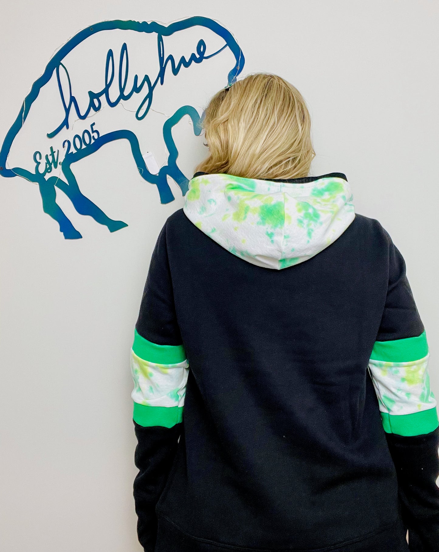 Black Lucky Hoodie Size- Unisex S/M