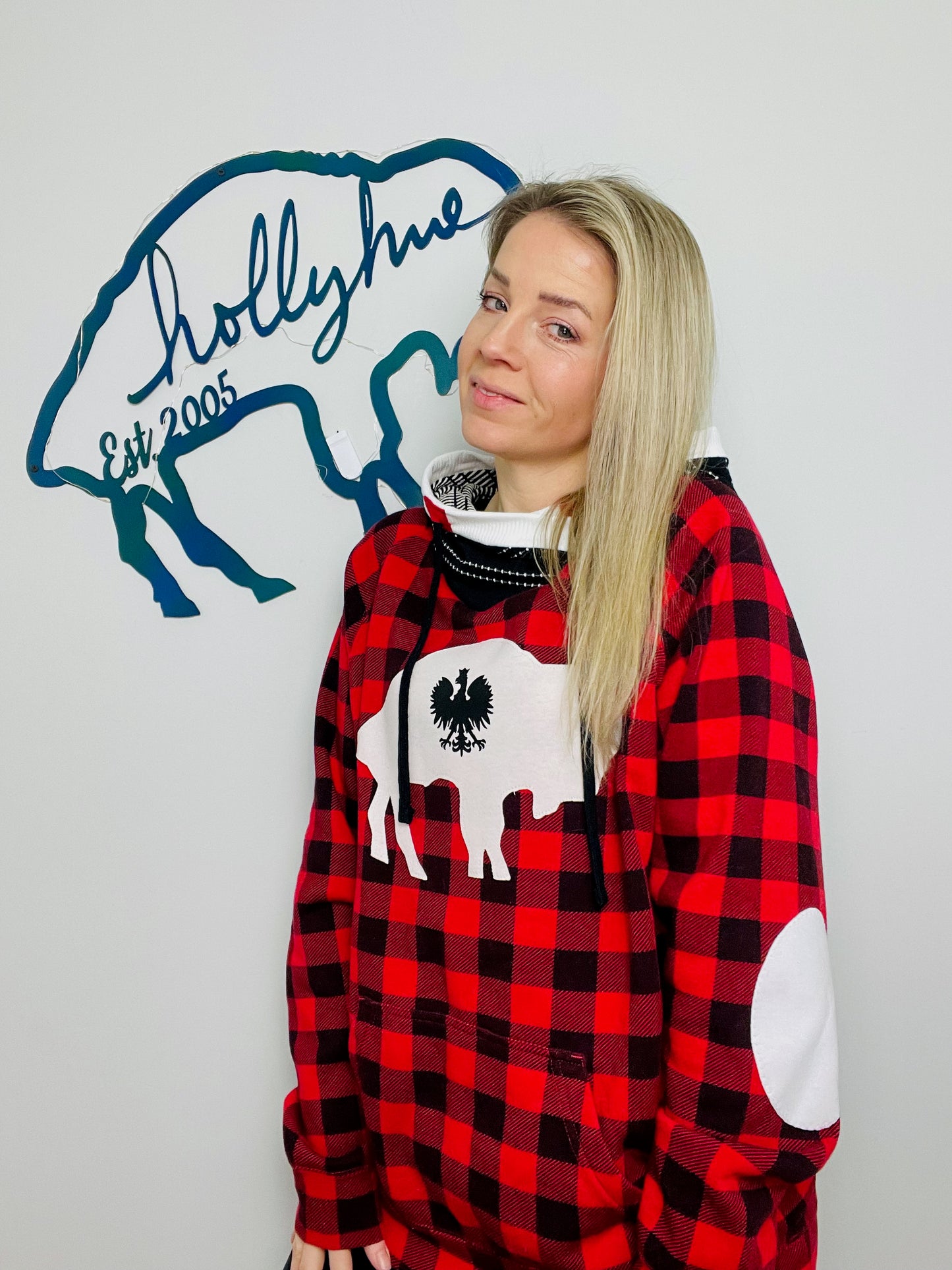 Dyngus Day Plaid Polish Throwback Hoodie Size- Unisex L/XL