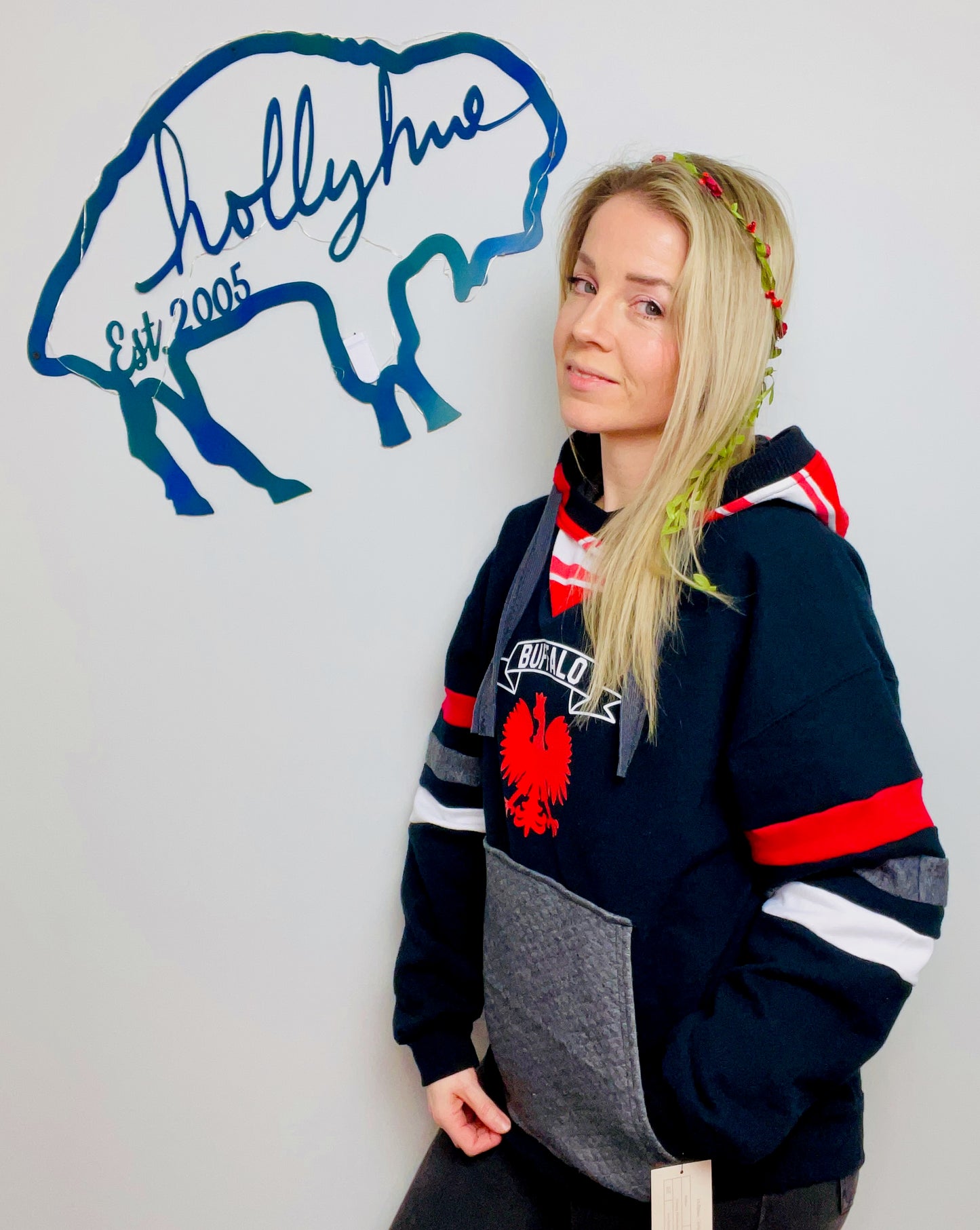 Dyngus Day Polish Falcon Buffalo Hoodie Size- Unisex L/XL