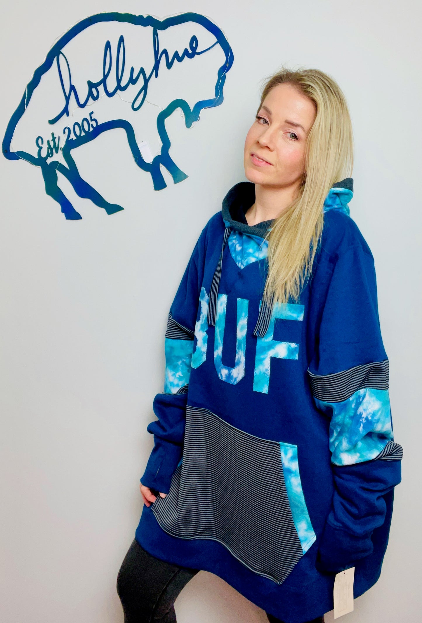 Teal Nebula Galaxy BUF Hoodie Size- Unisex XL/2X