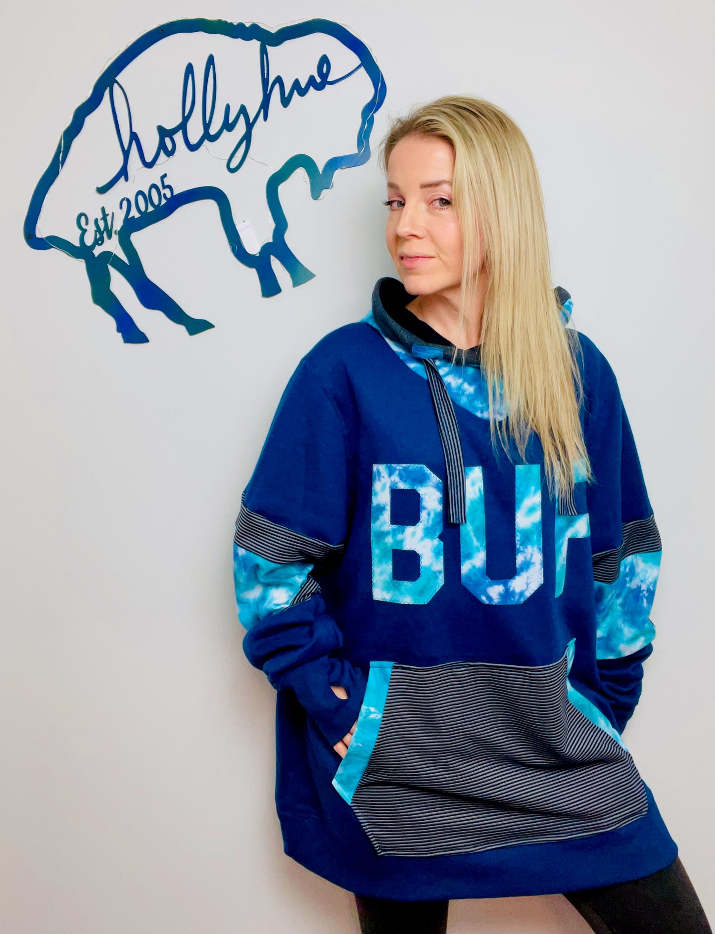 Teal Nebula Galaxy BUF Hoodie Size- Unisex XL/2X