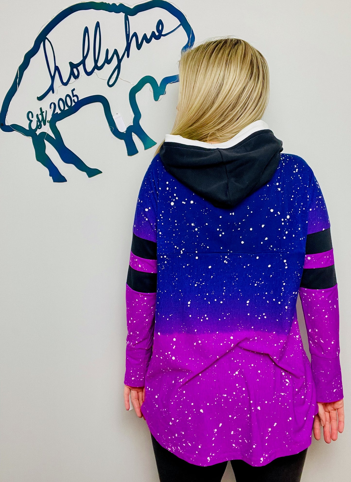 Ombre' Purple Nebula Galaxy BUF Hoodie Size- Women's L/XL