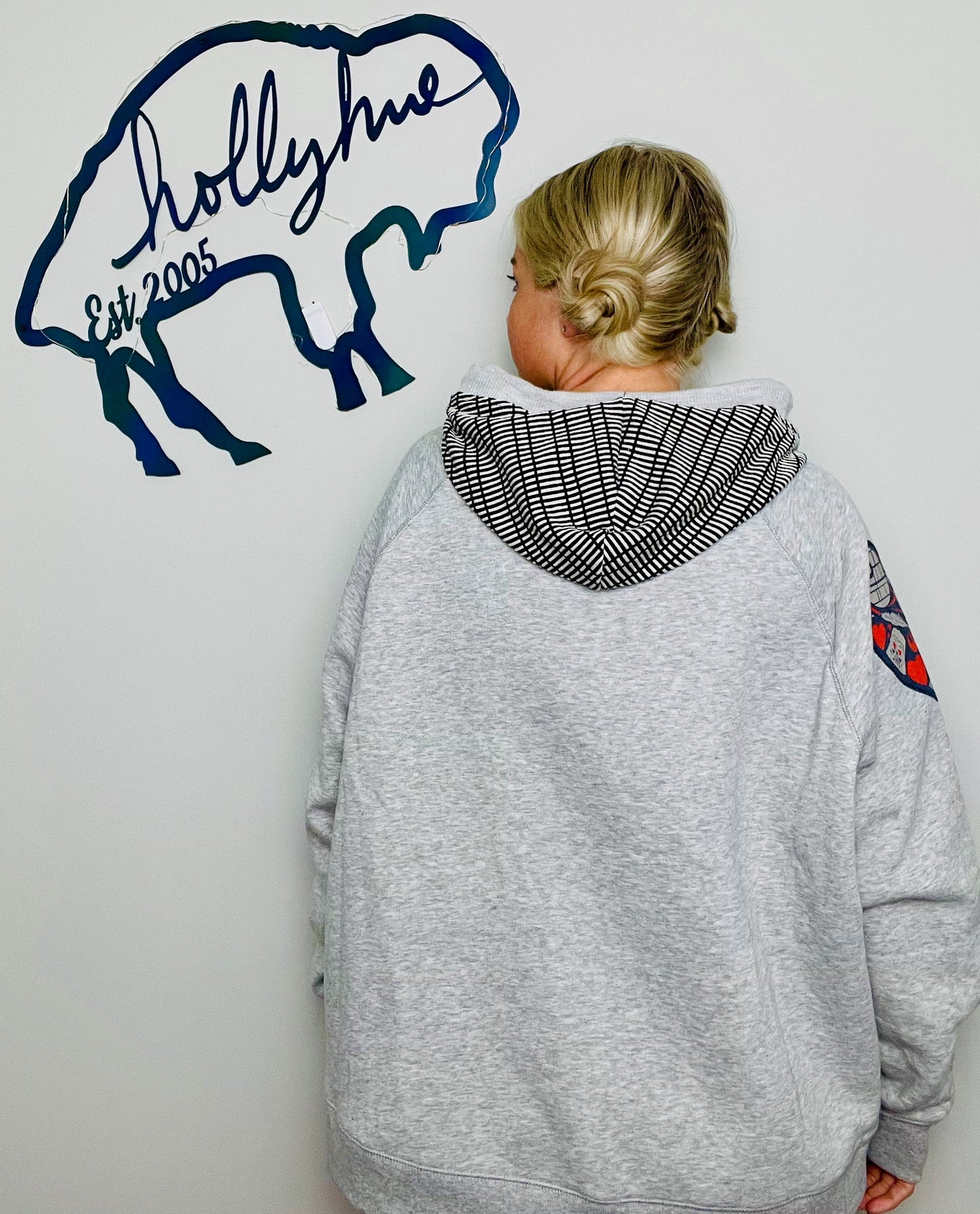 Grey Buffalo Meets StarWars Hoodie Size- Unisex L/XL