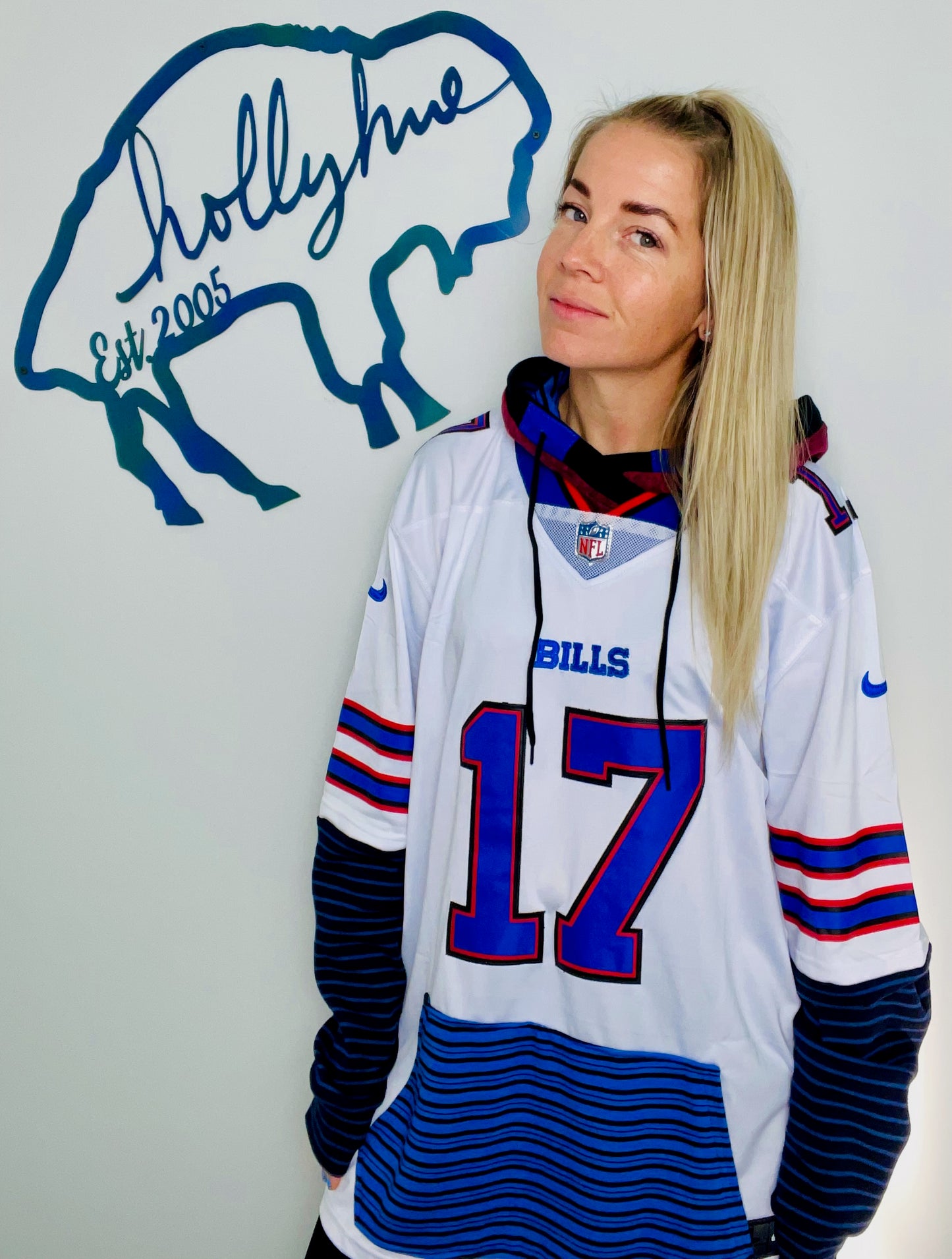 White #17 Jersey Hoodie Size- Unisex XL