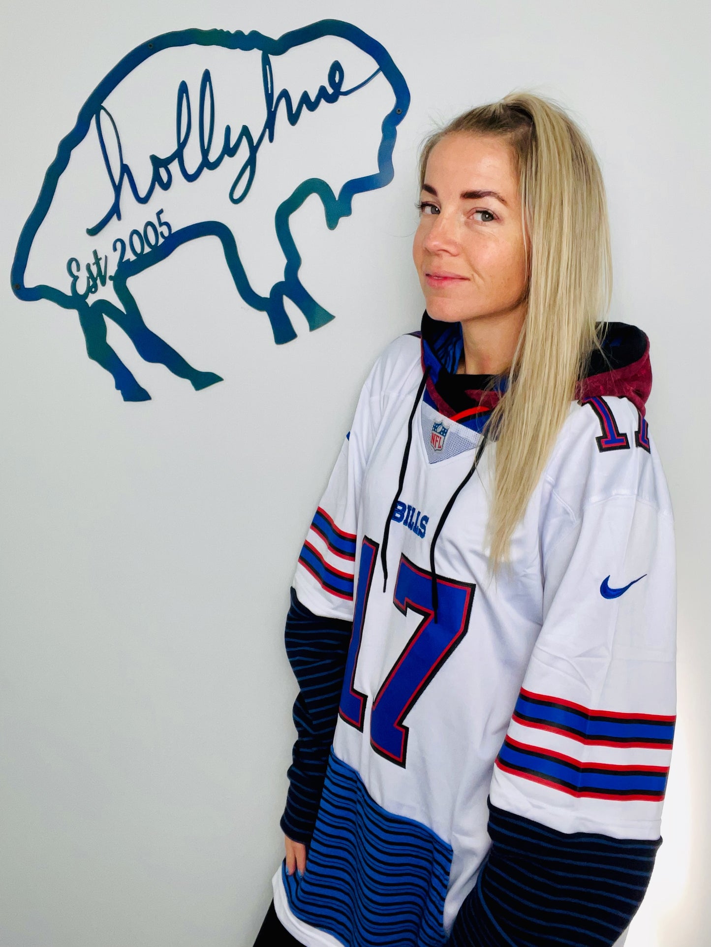 White #17 Jersey Hoodie Size- Unisex XL