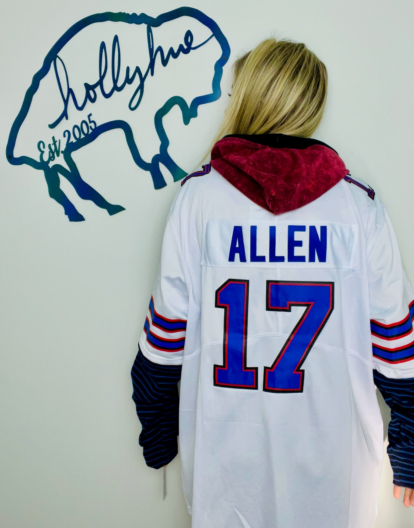 White #17 Jersey Hoodie Size- Unisex XL