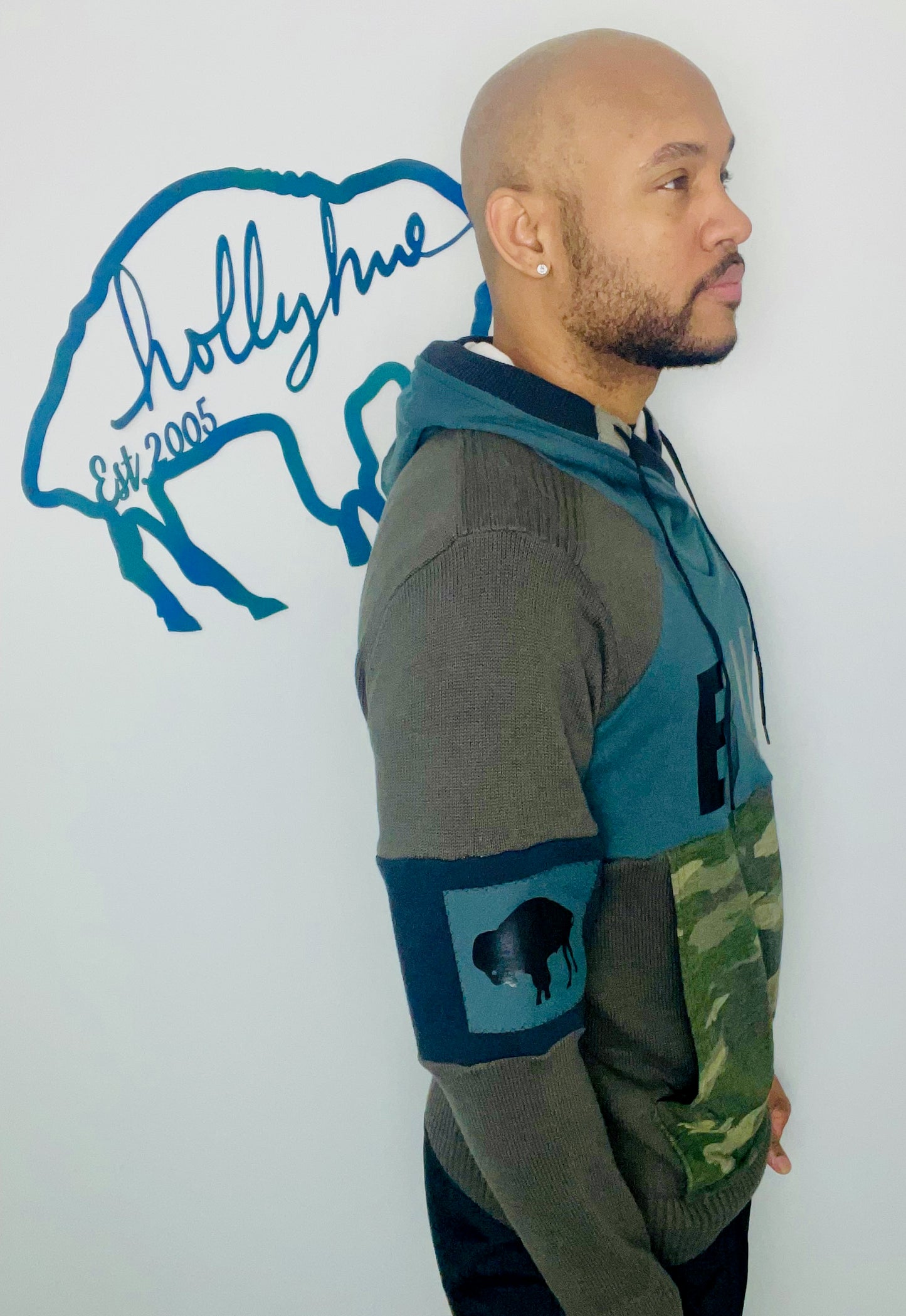 Salute To Service Green BUF Sweater Hoodie Size- Unisex L/XL