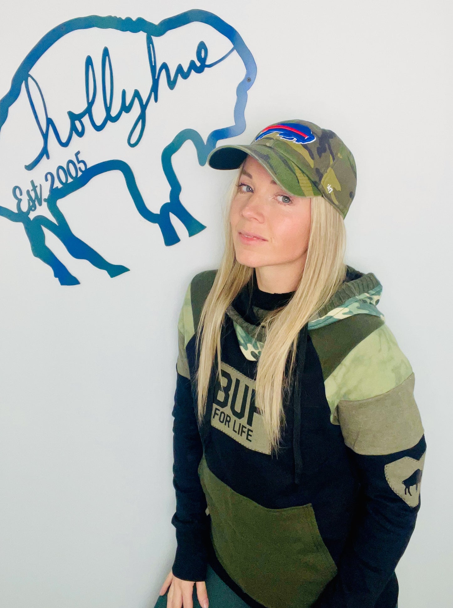 Salute To Service Green Ombre' BUF Hoodie Size- Women's M/L