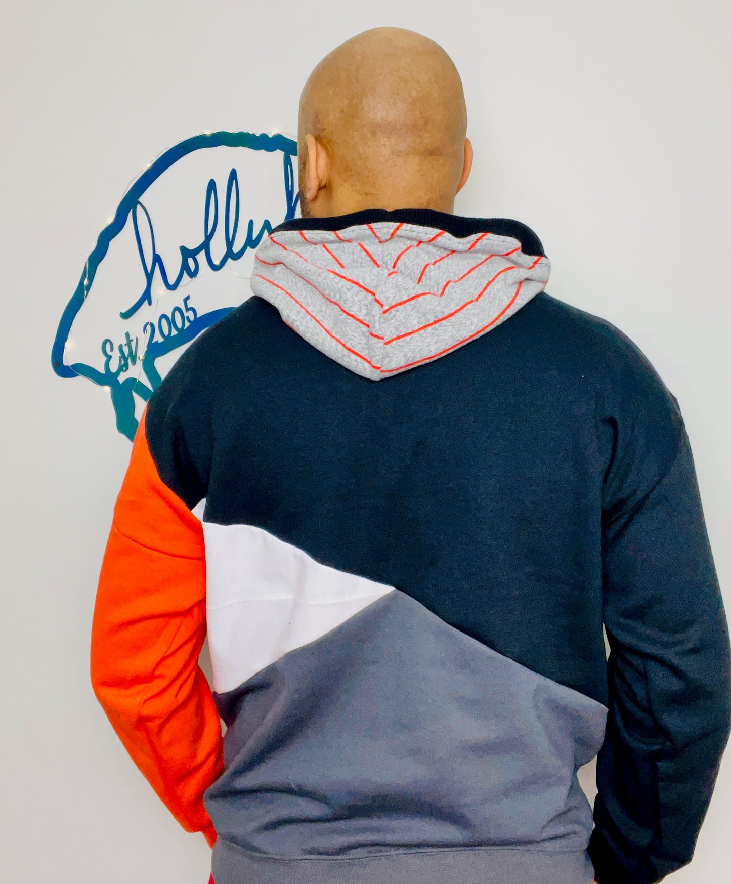 90's Diagonal Color-Block Buffalo Lacrosse Hoodie Size- Unisex M/L