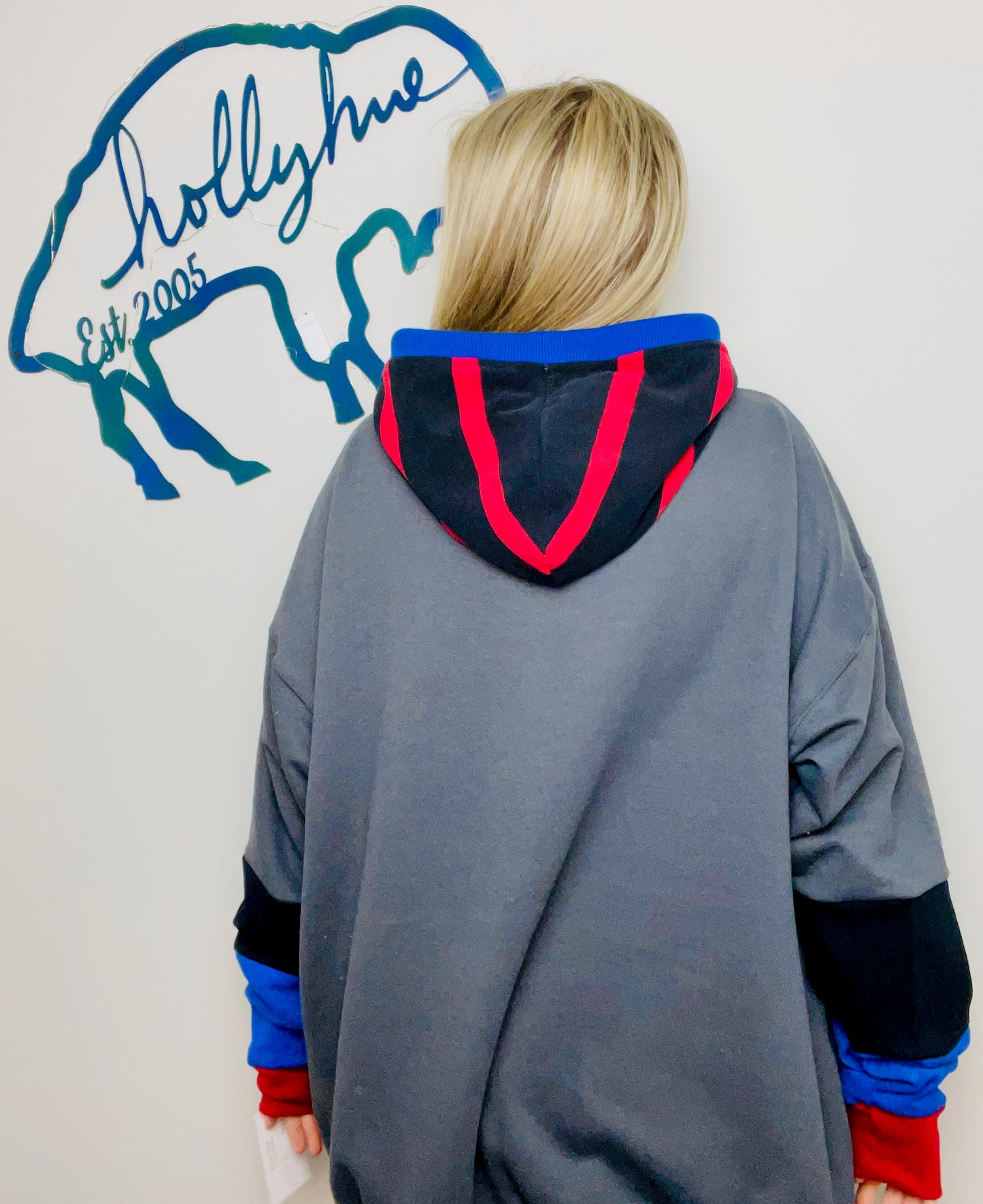 Grey Allen Alien #17 Buffalo Hoodie Size- Unisex L/XL