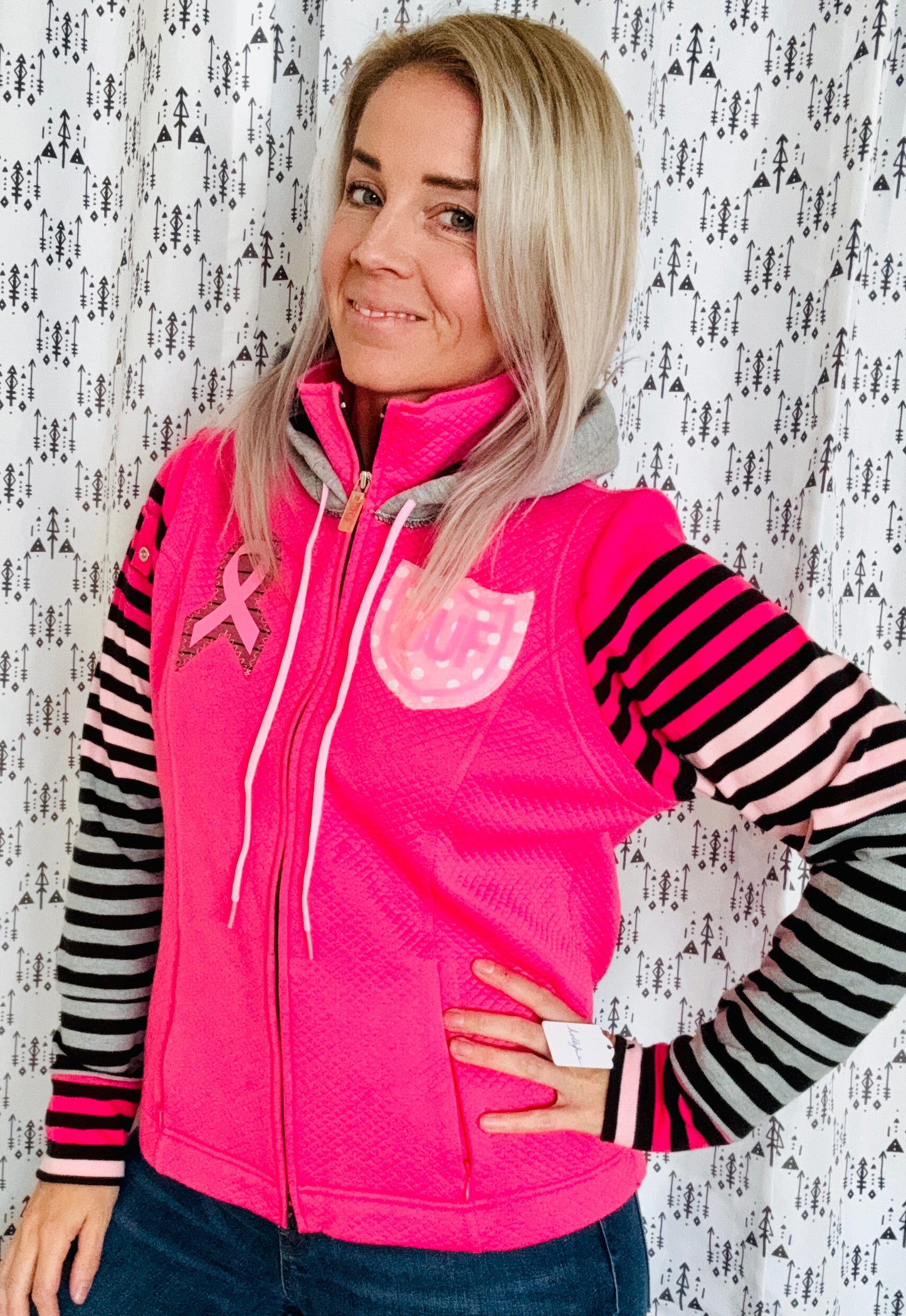 Hot Pinktober Buffalo Hooded Jacket Size- Women’s M/L