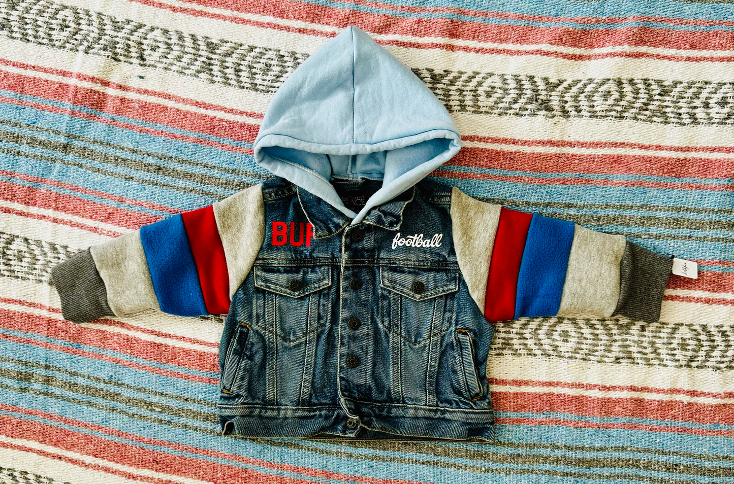 Buffalo Football Denim Jacket Size- 24 months