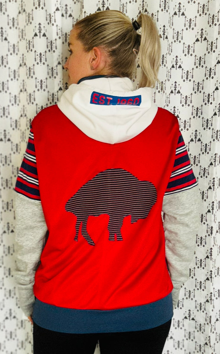 Color-Block Full Zip Buffalo Jacket Size Unisex-M/L