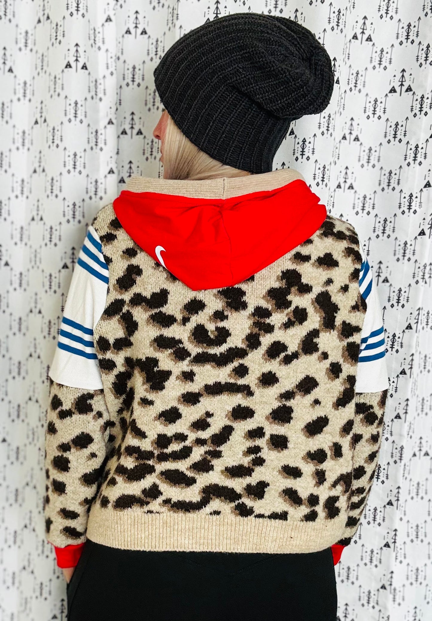 Leopard Buffalo Football Crop Hoodie Women’s Size- L/XL