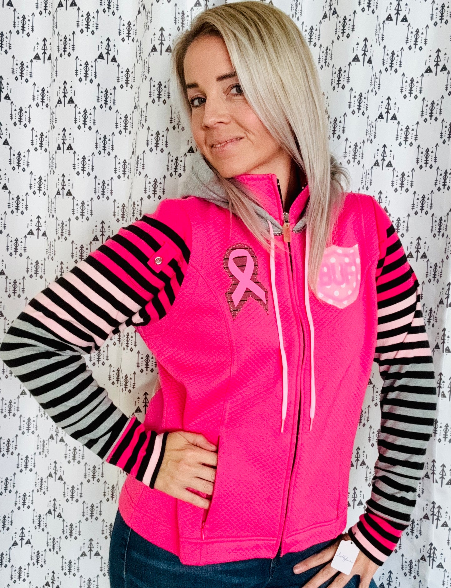 Hot Pinktober Buffalo Hooded Jacket Size- Women’s M/L