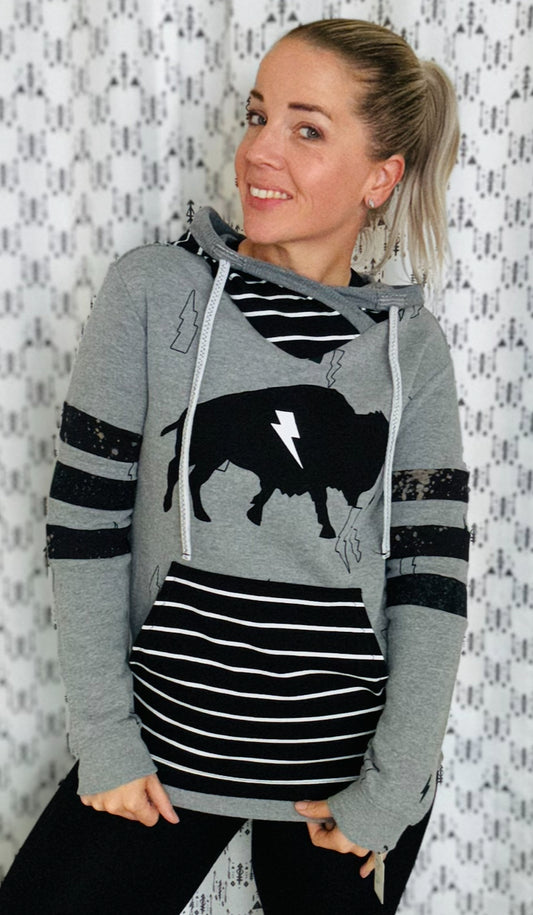 Lightning Rocktober Buffalo Hoodie Size- Unisex XS/S