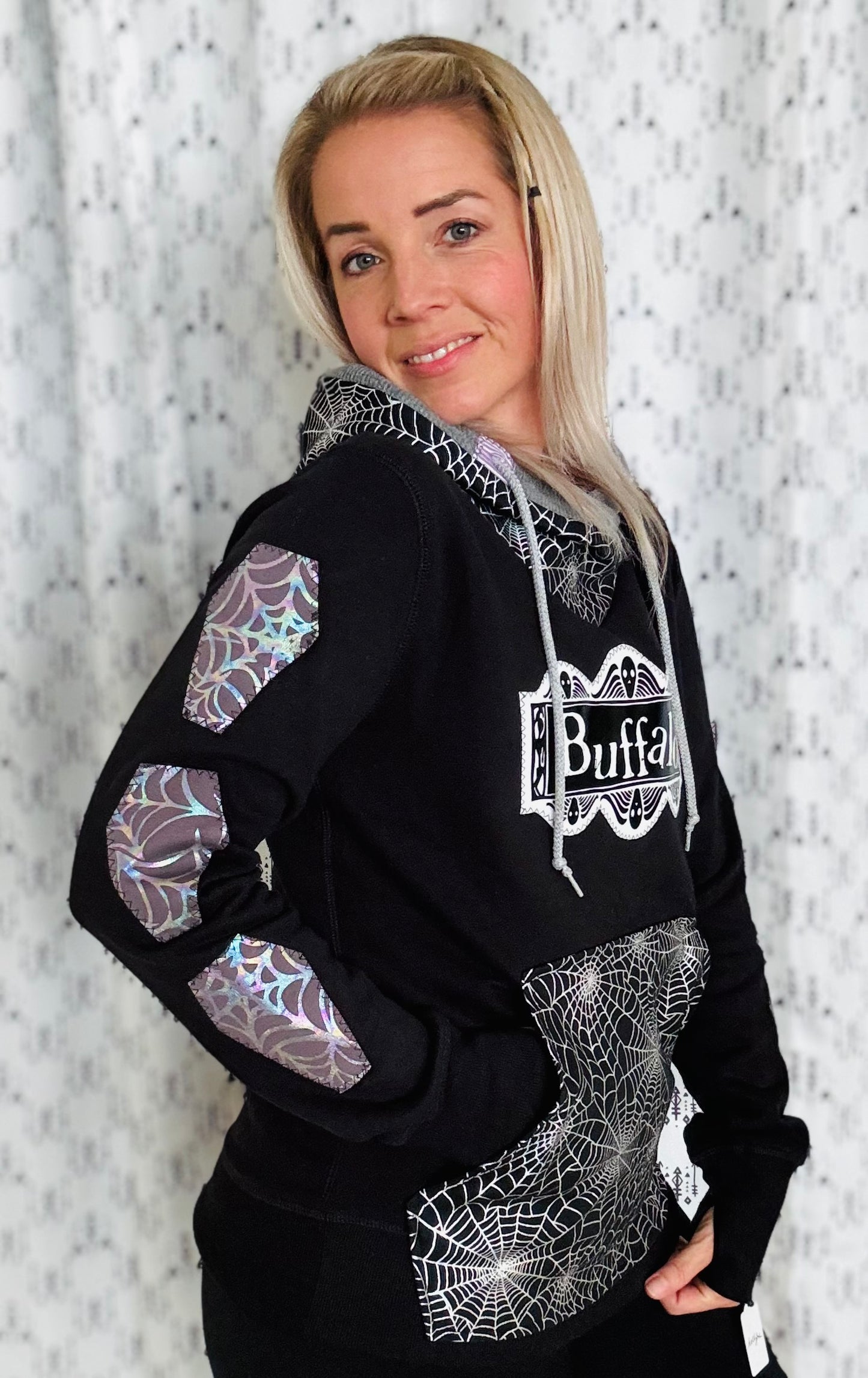 Spiderweb Coffin Hoodie Size- Women’s M/L