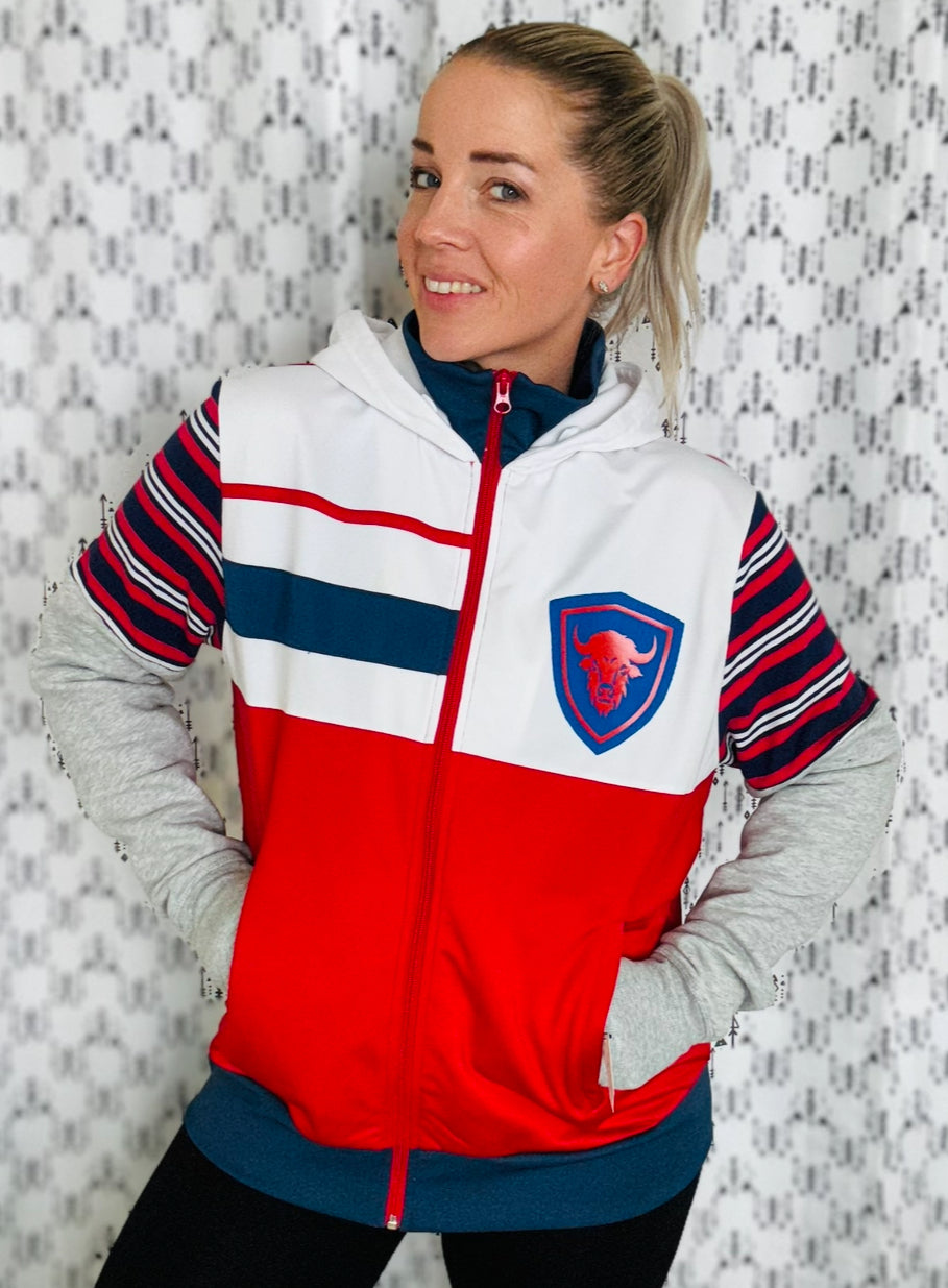 Color-Block Full Zip Buffalo Jacket Size Unisex-M/L