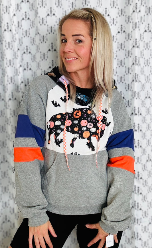 Halloween All-Over Buffalo Hoodie Size- Women’s M/L