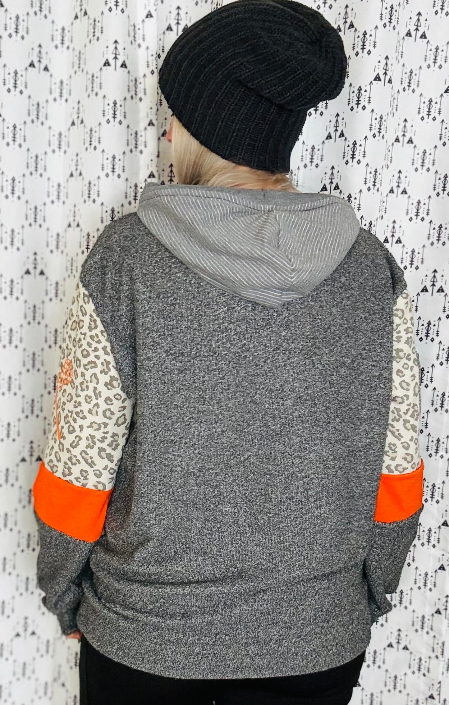 Grey Leopard Buffalo Lacrosse Hoodie Women’s Size- L/XL