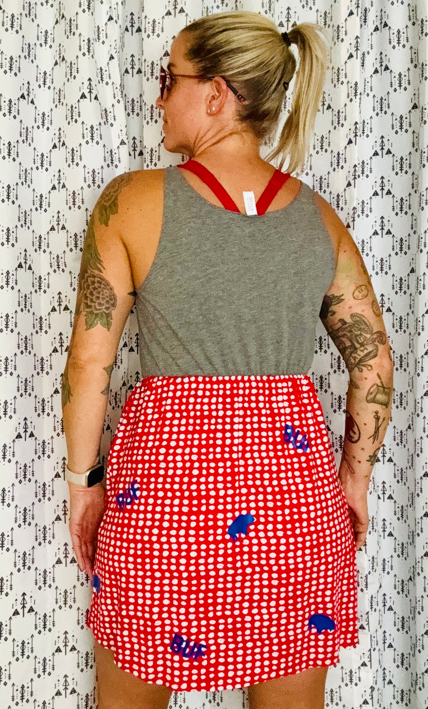 Red Dot Buffalo Dress Size- M/L