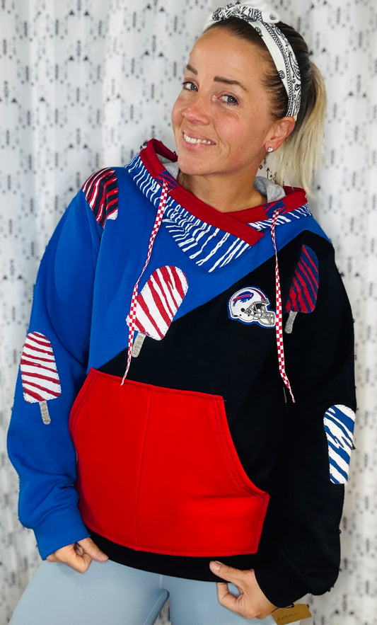 Color-Blocked Zubaz Popsicle Hoodie Unisex-S/M