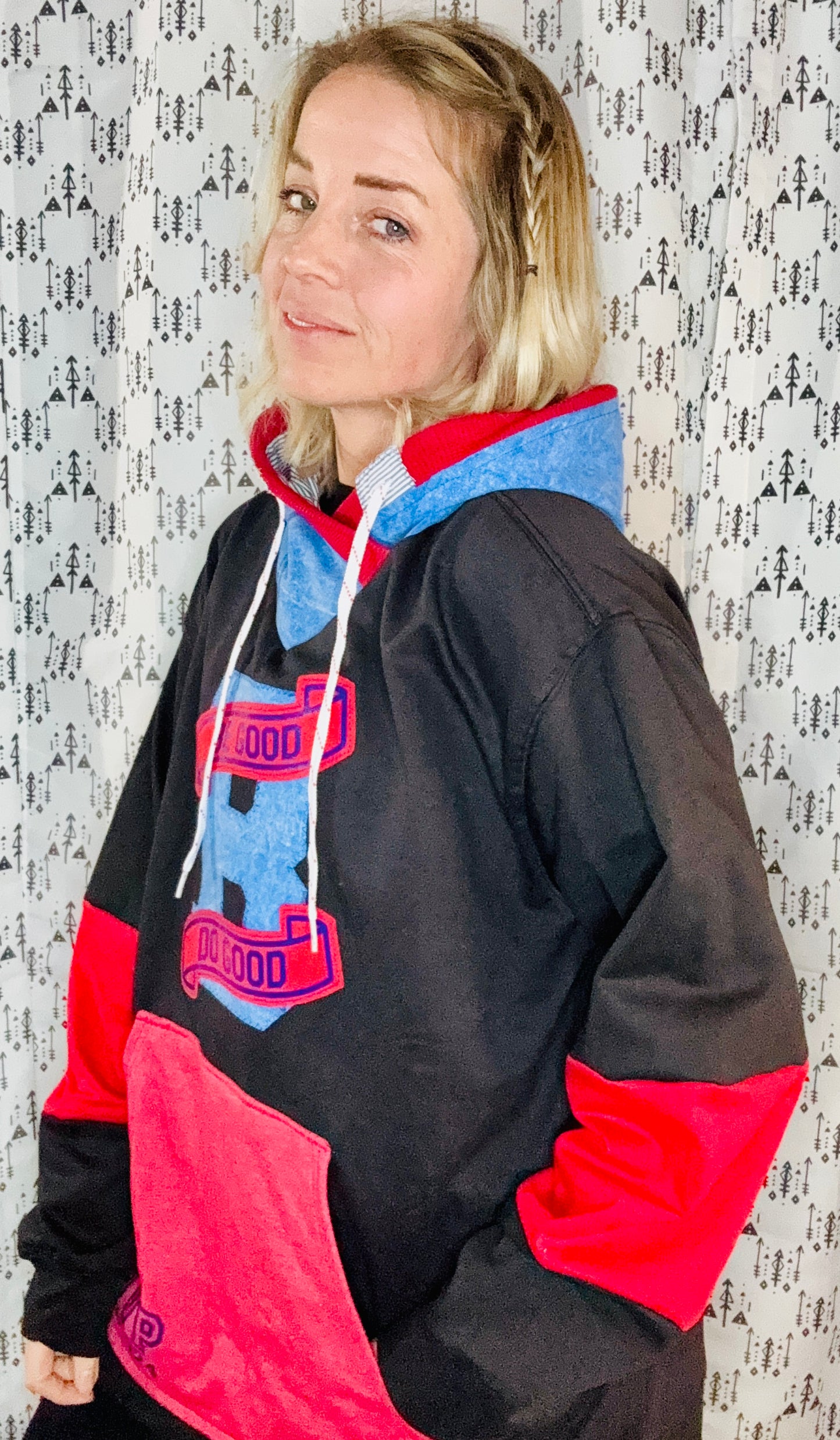 Black Be Good, Do Good  JA17 MVP Buffalo Hoodie Size- Unisex XL/2X
