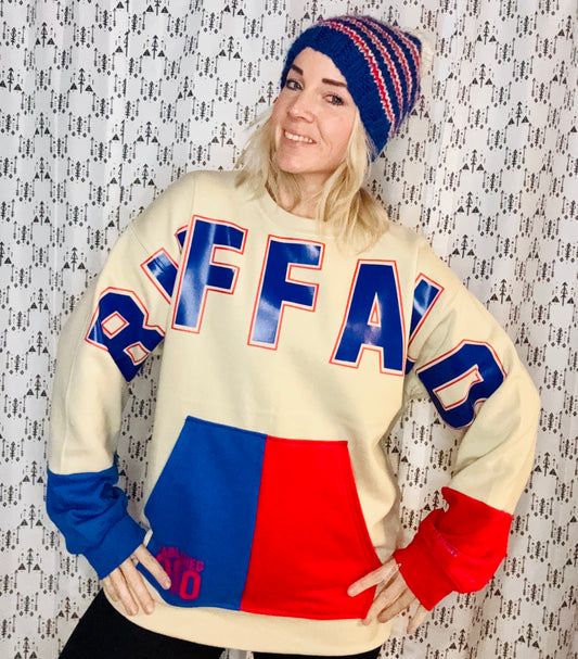 Khaki Buffalo Crewneck Size- Unisex M/L