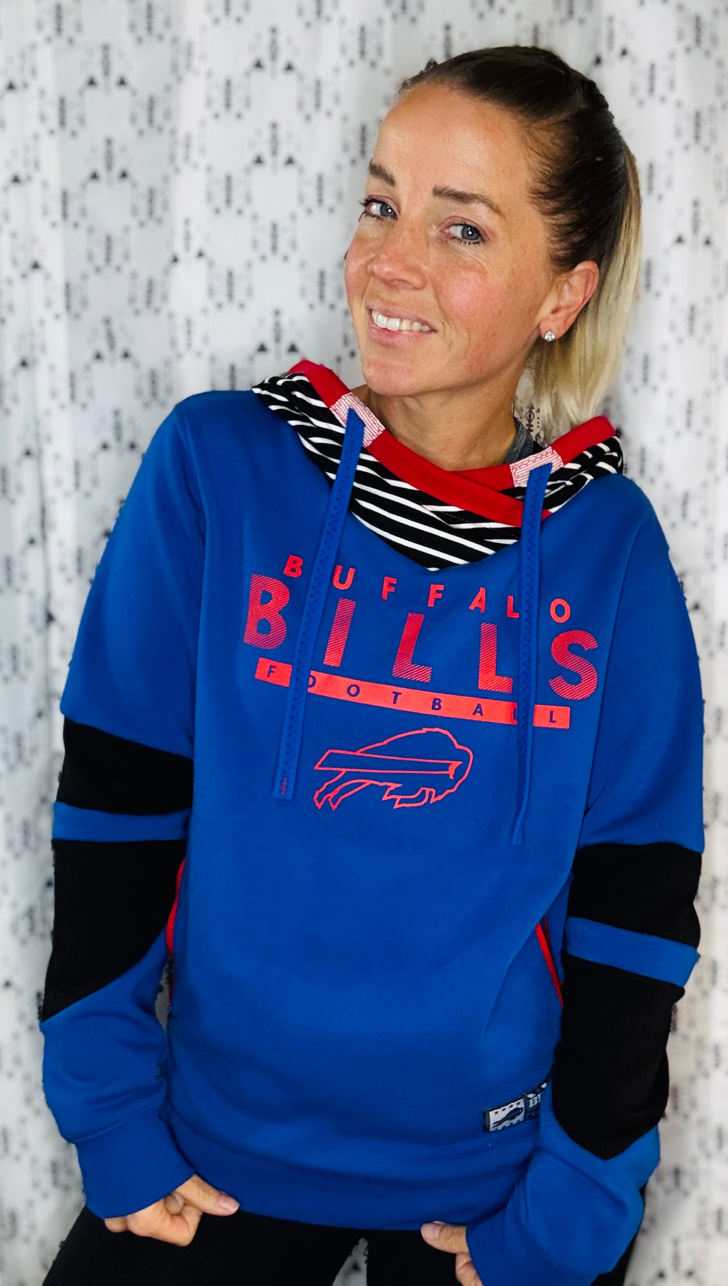 Blue Buffalo Football Hoodie Size- Women's M/L