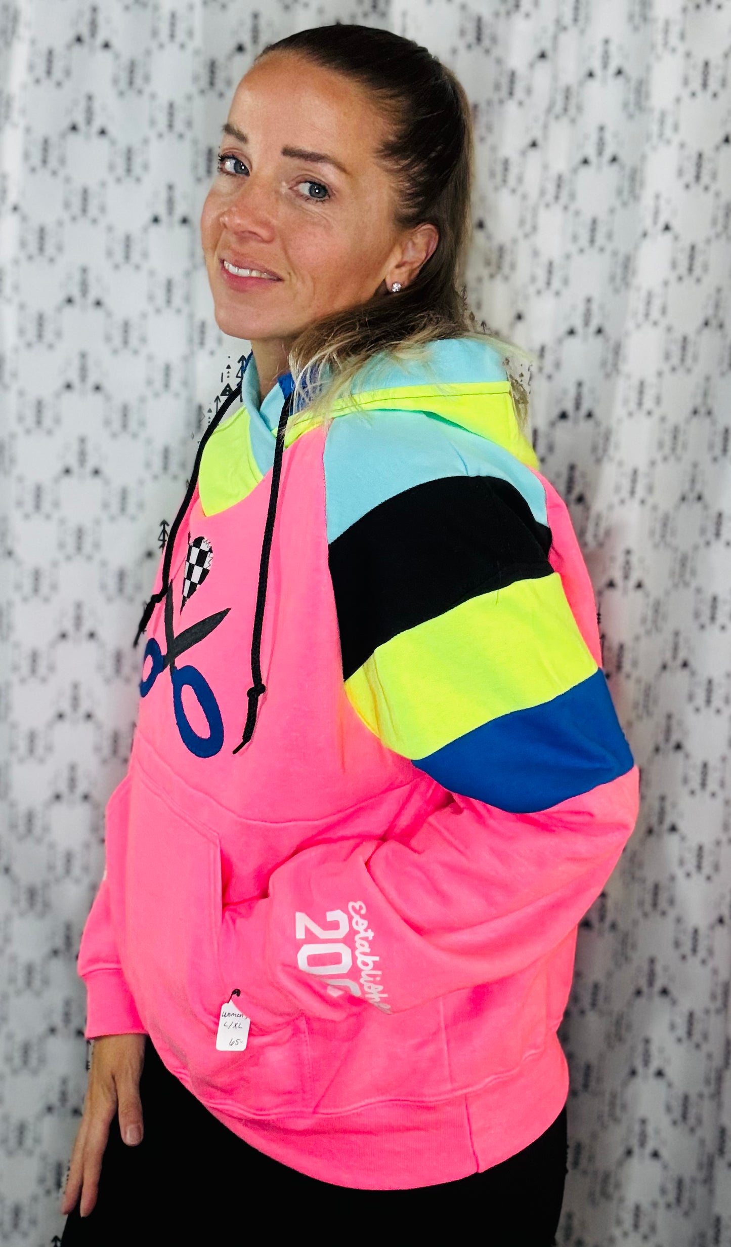 Hot Pink 20th Anniversary HOLLYHUE Logo Hoodie Size-Women’s L/XL
