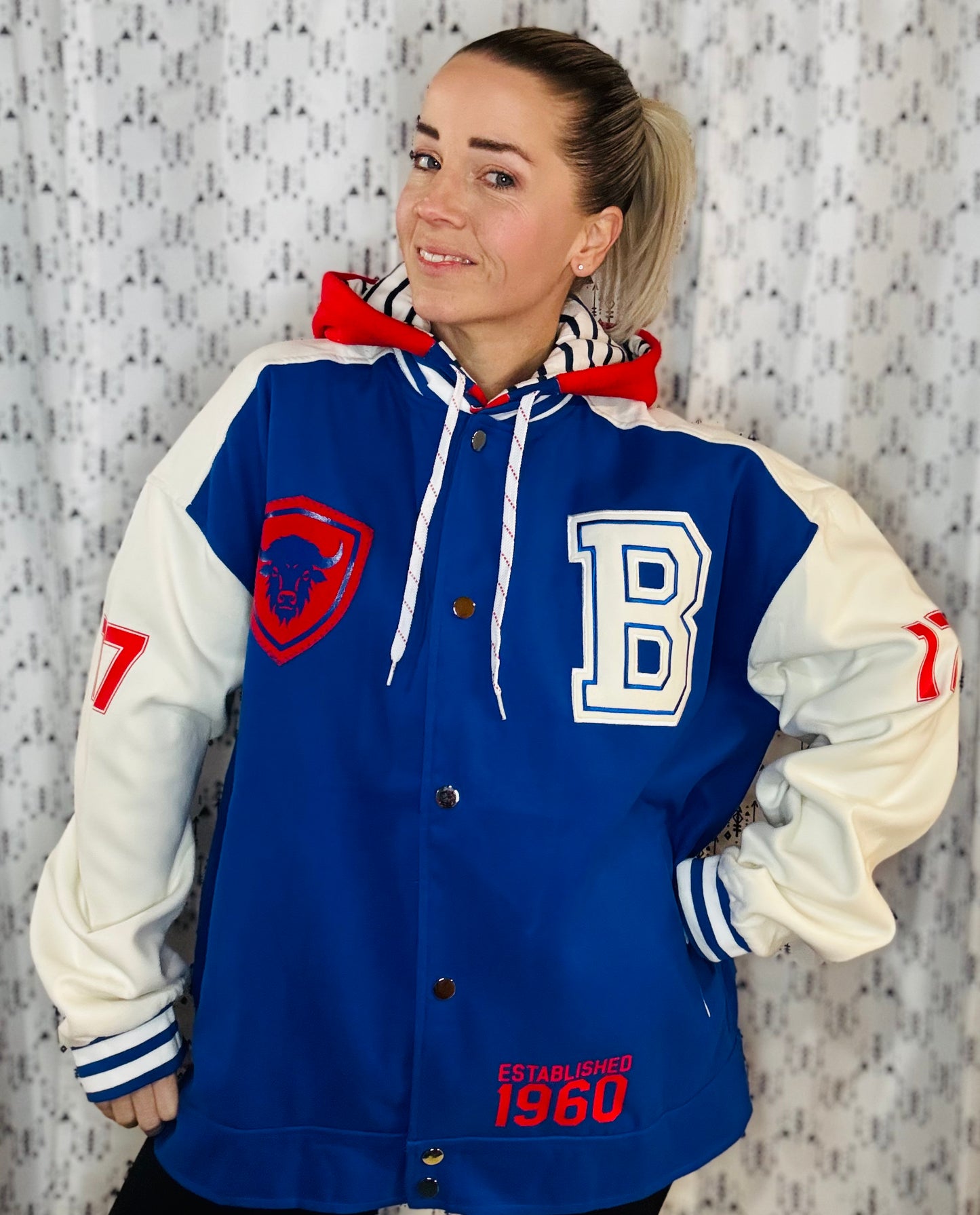 Blue Buffalo Football JA17 Varsity Jacket Unisex Size-3X