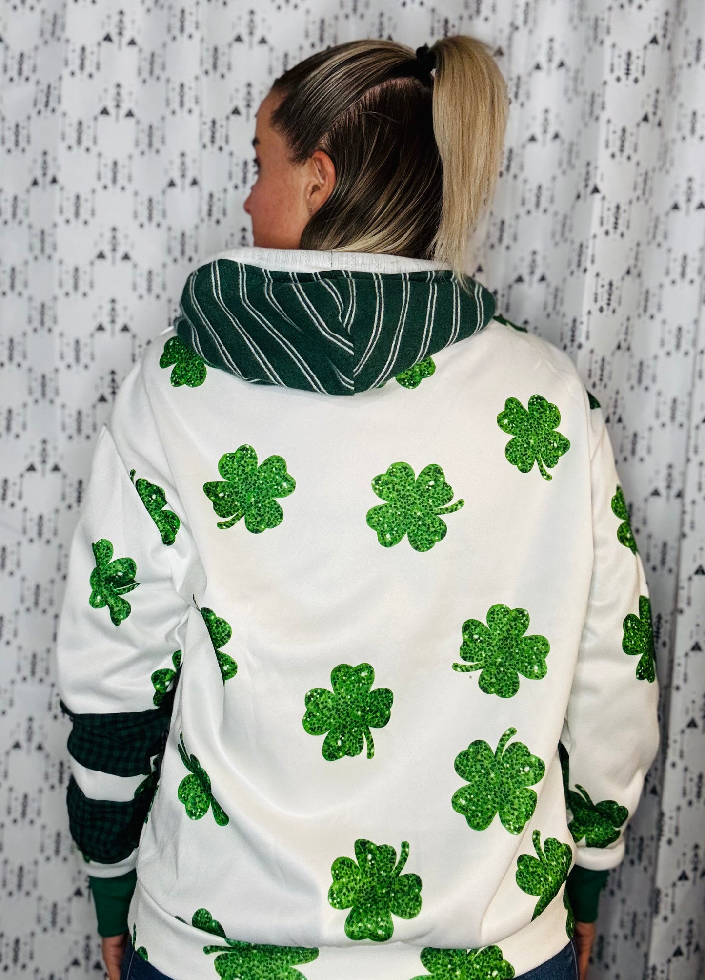 Shamrock All-Over Lucky Hoodie Size- Women's L/XL