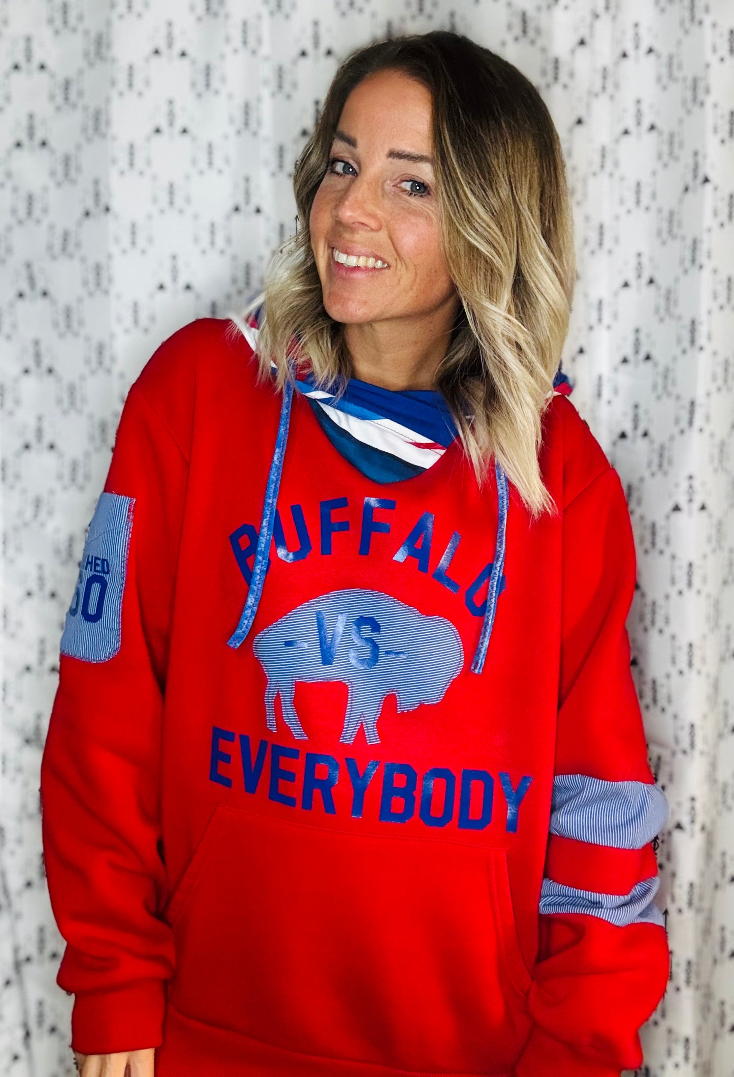 Red Buffalo Vs Everybody Hoodie Size- Unisex L/XL