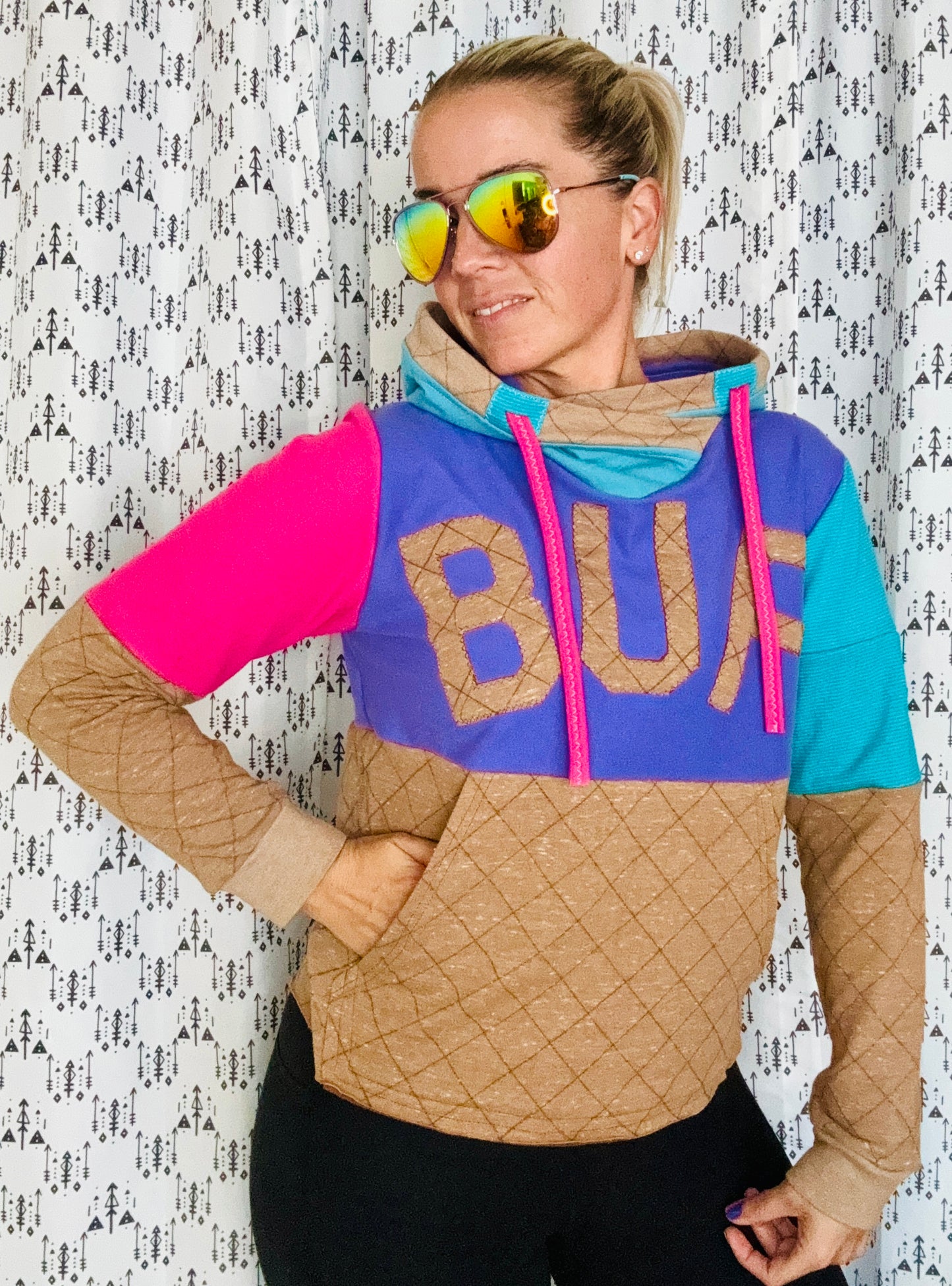 Cotton Candy BUF Cone Crop Hoodie Size-M/L