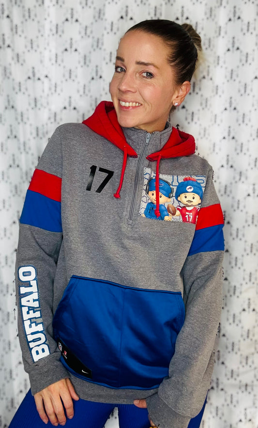 Grey FP Buffalo Allen 1/4 Zip Hoodie- Women's Size L/XL