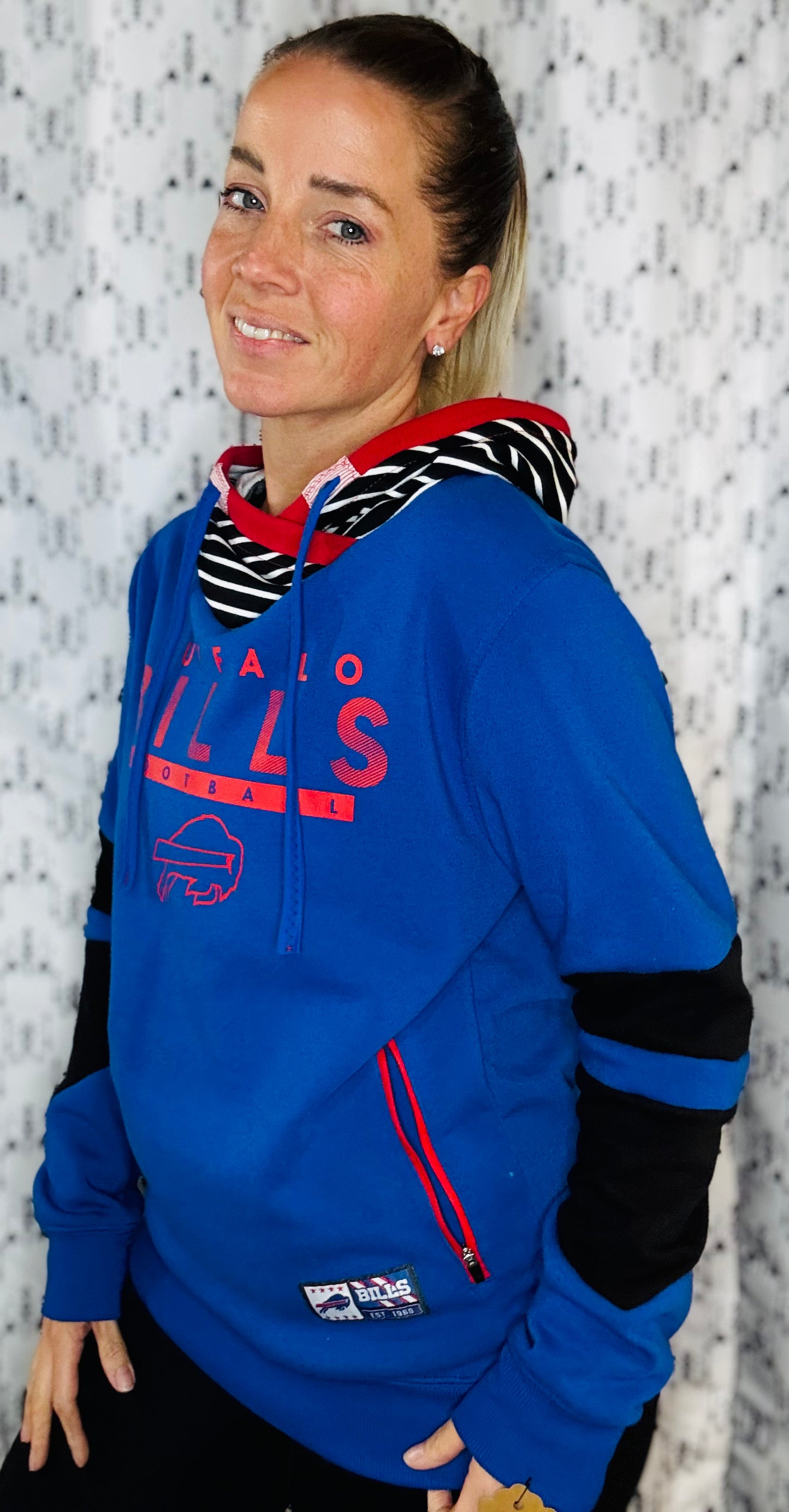 Blue Buffalo Football Hoodie Size- Women's M/L