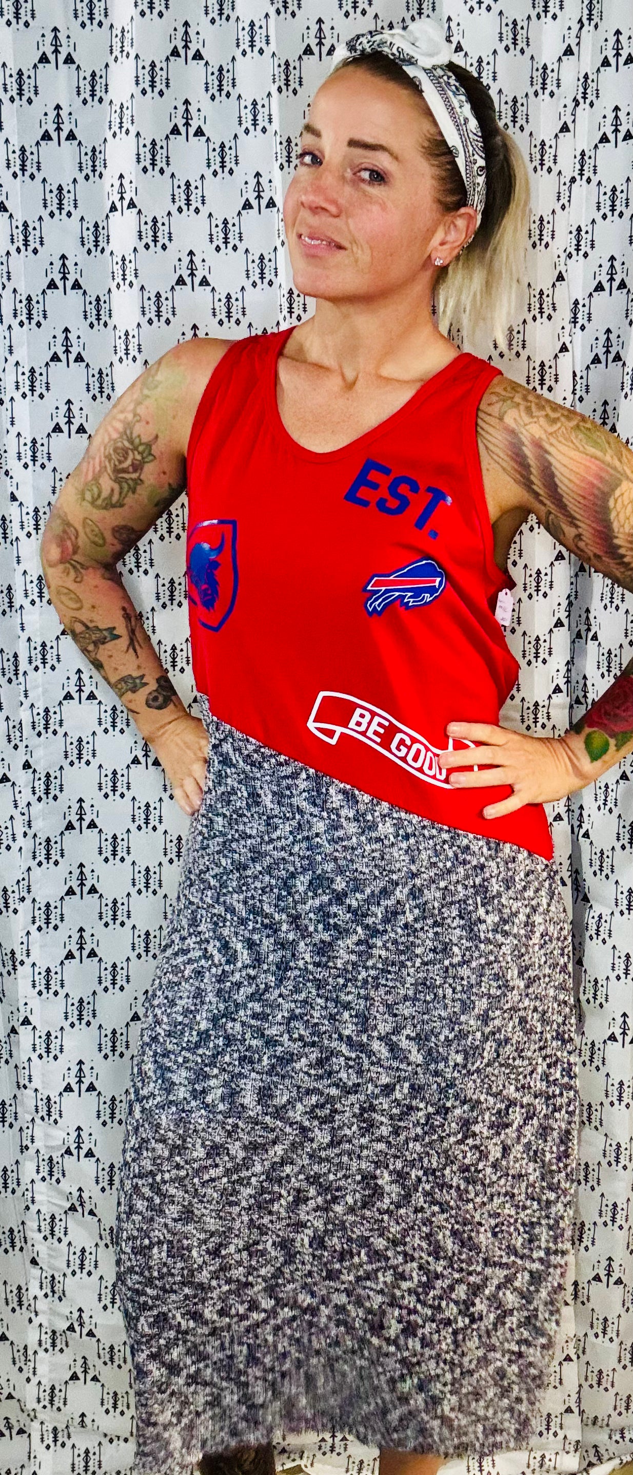 Red Buffalo Tank Football Dress Size- M/L