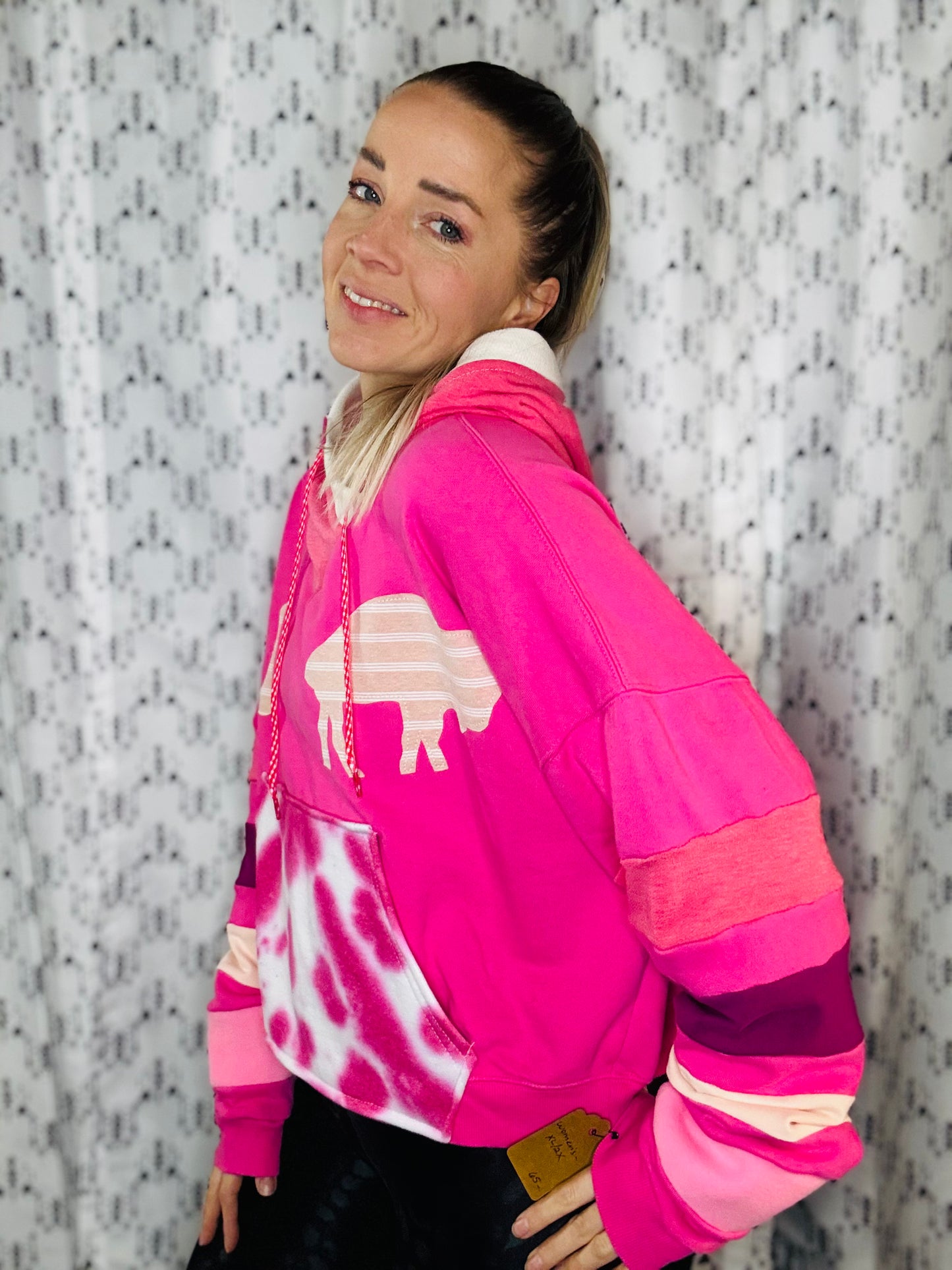 Pinktober Ombre Buffalo Crop Hoodie Size- Women's L/XL