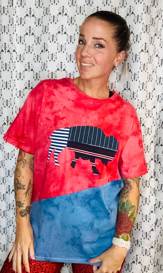 716 DAY Buffalo Tie Dye T-Shirt Size- Unisex L/XL